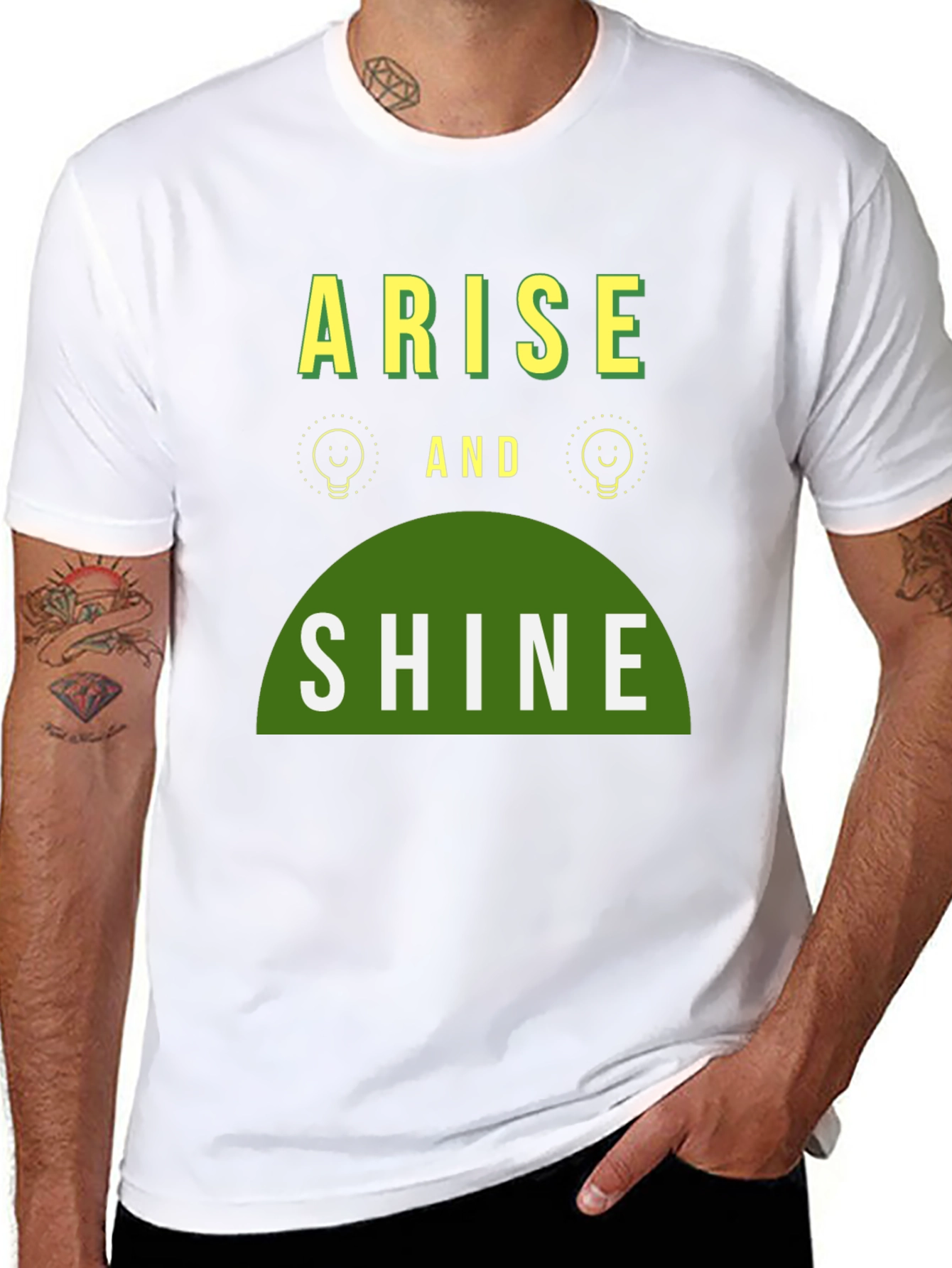 Black Arise and Shine Graphic Tee - Black Cotton Blend view 8