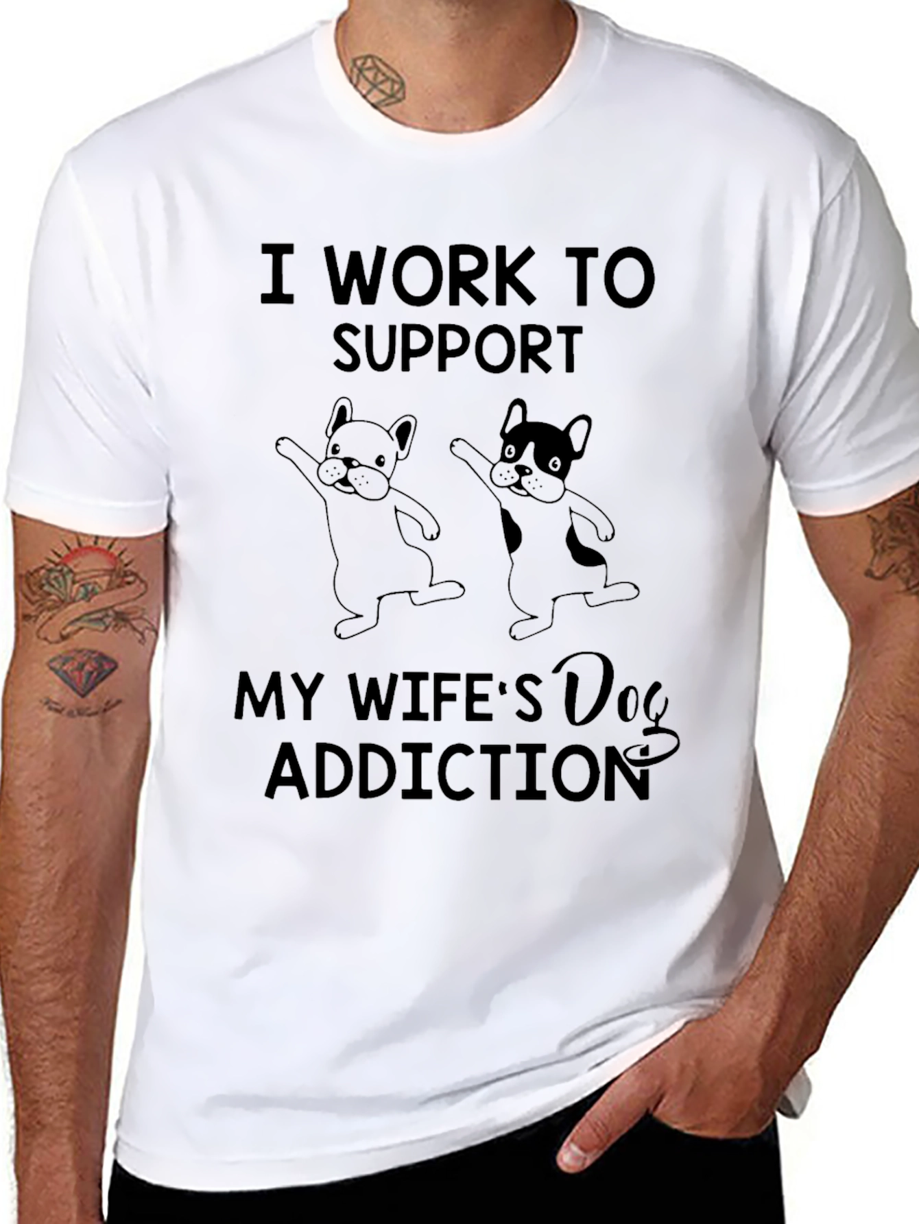 Black Dog Addiction T-Shirt - Funny Wife Gift view 8