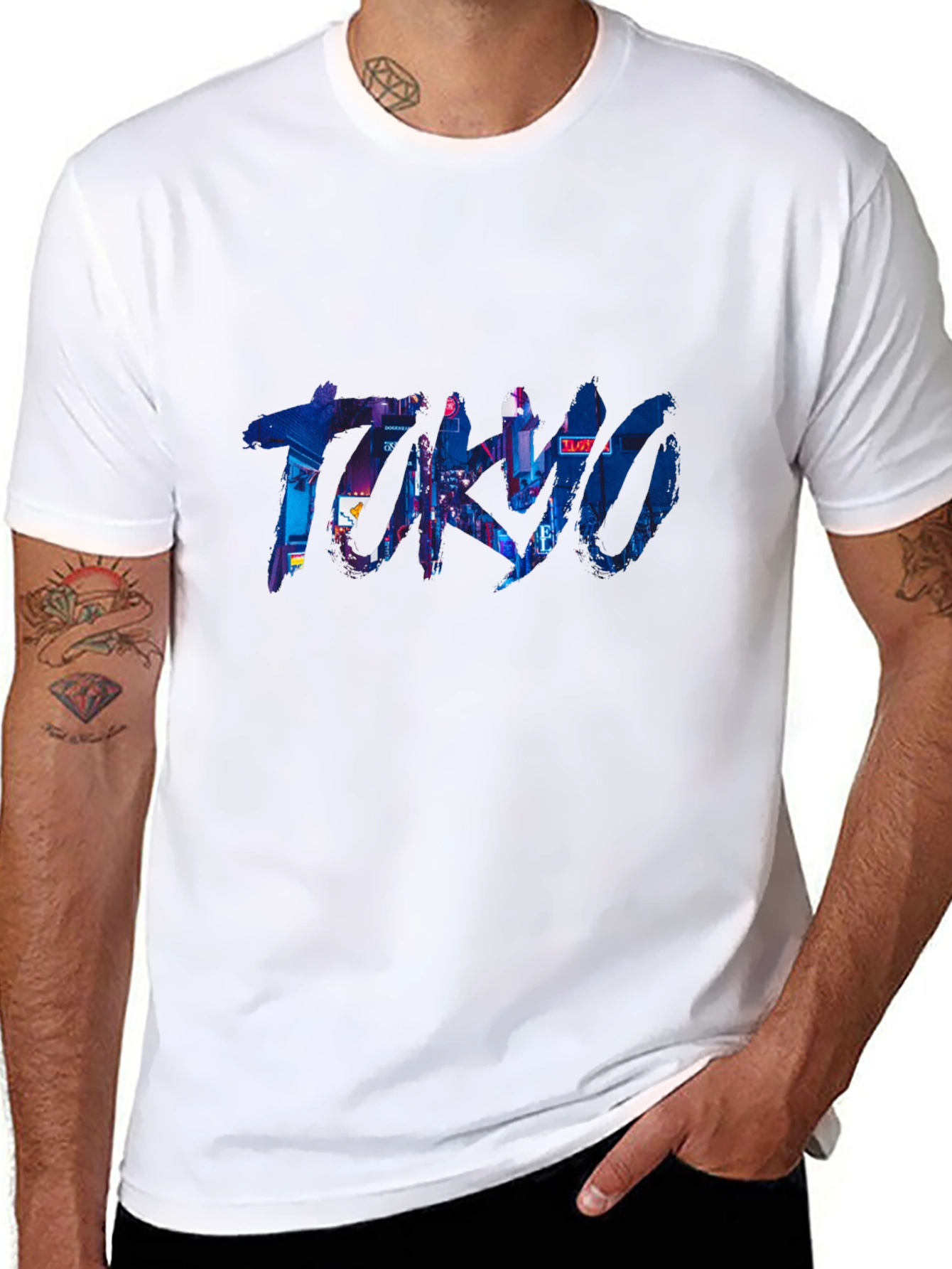 Black Tokyo Nights Graphic Tee - Urban Style view 8
