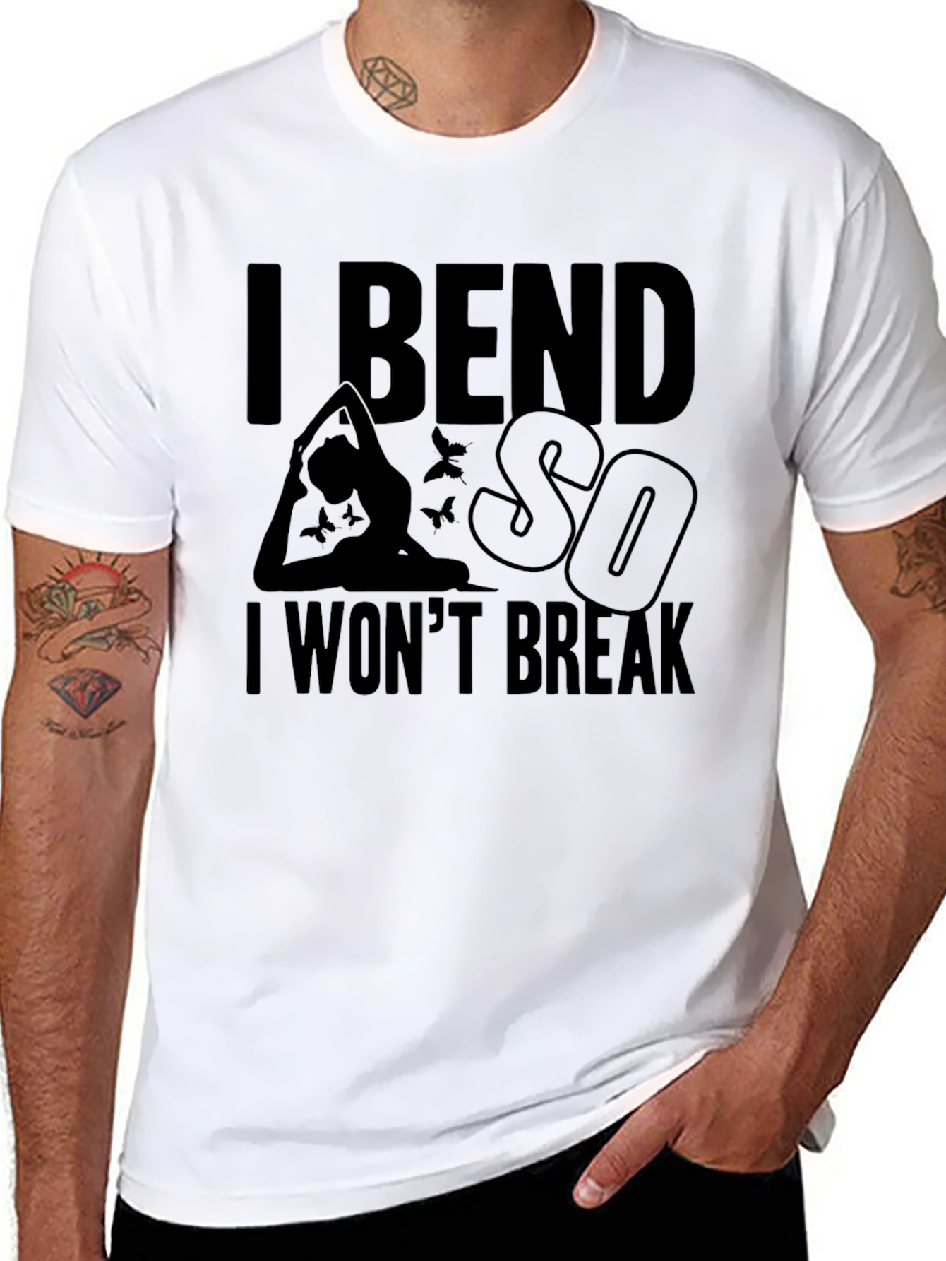 I Bend So I Won't Break Yoga Graphic Tee - 8