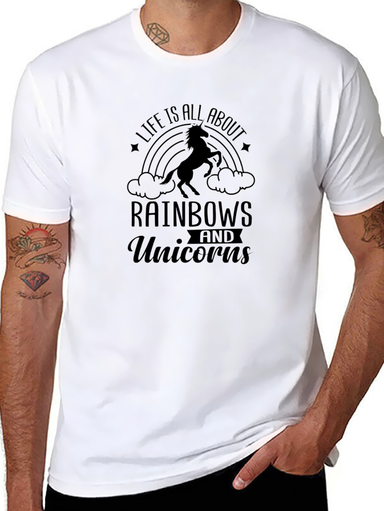 Black Life is All About Rainbows and Unicorns T-Shirt view 8