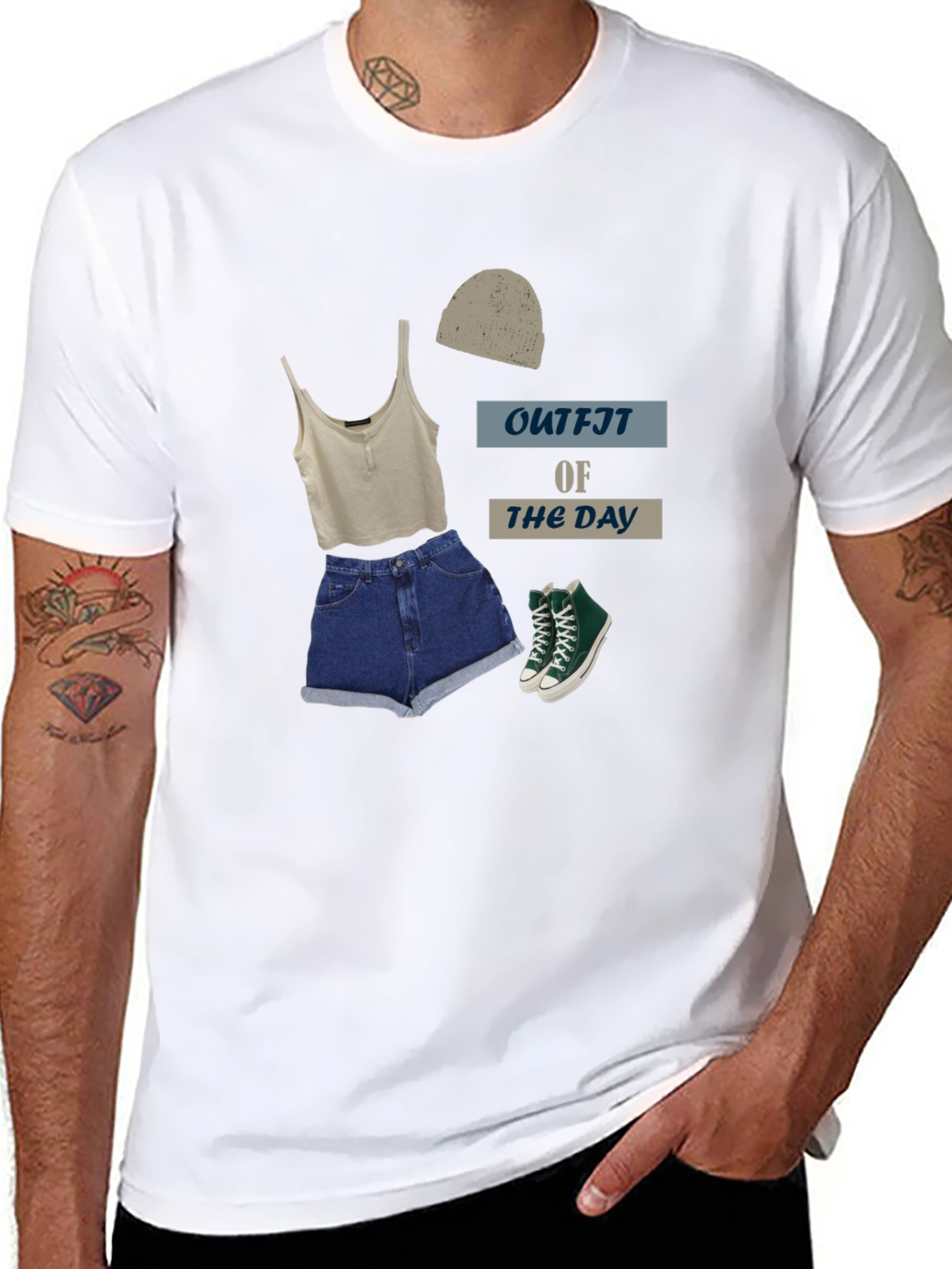 Black Outfit of the Day Graphic T-Shirt view 8