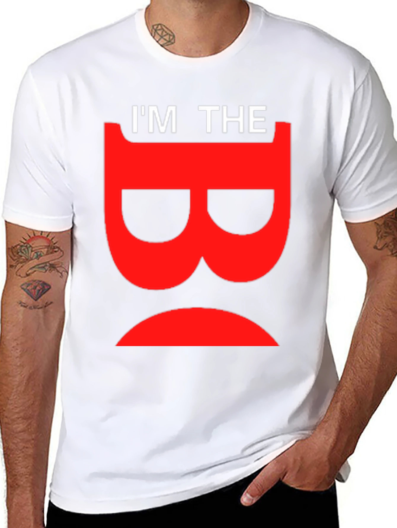 Black I'm The B Black T-Shirt Funny Letter Graphic Tee view 8