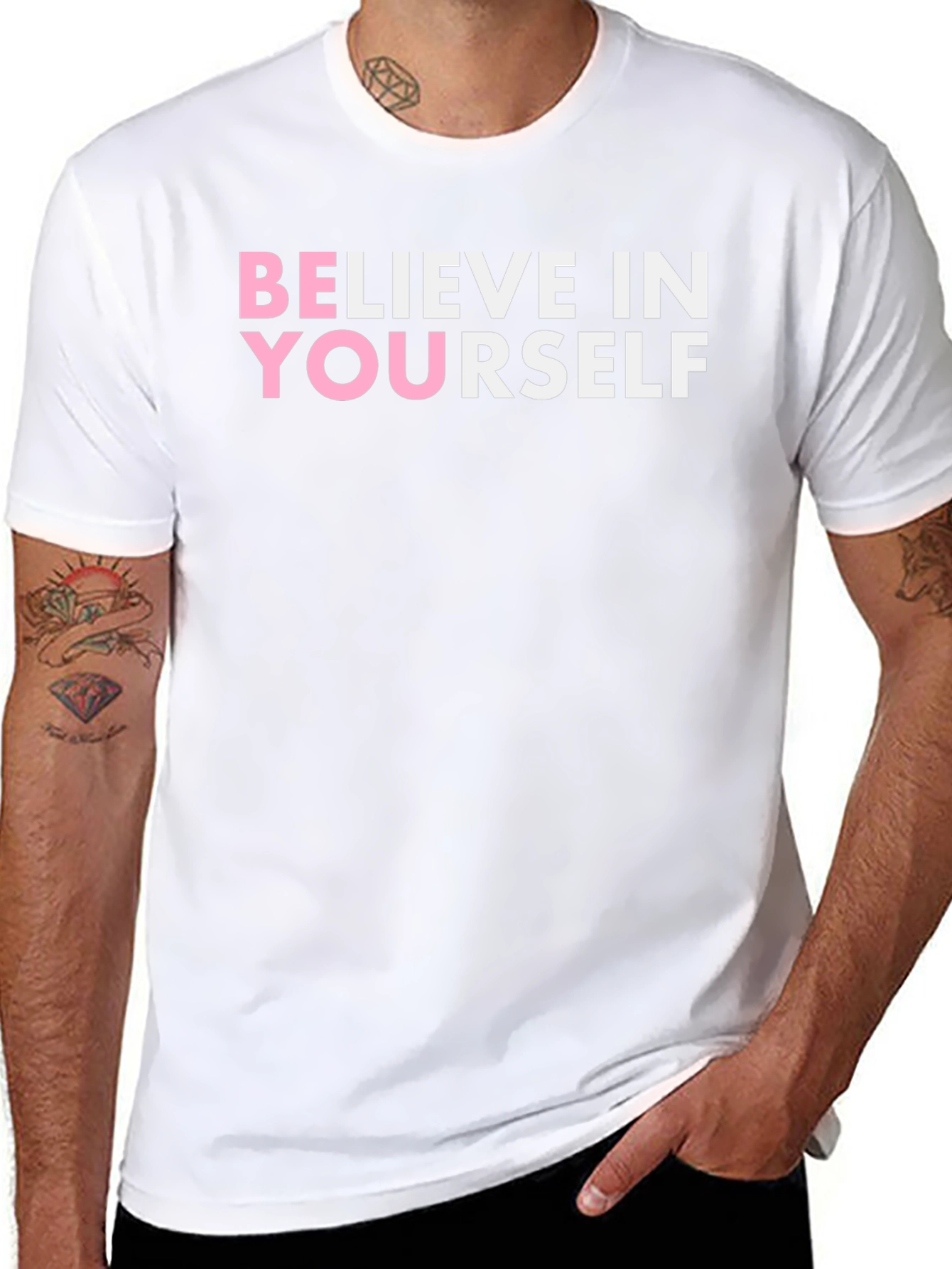Black Believe In Yourself Black T-Shirt view 8