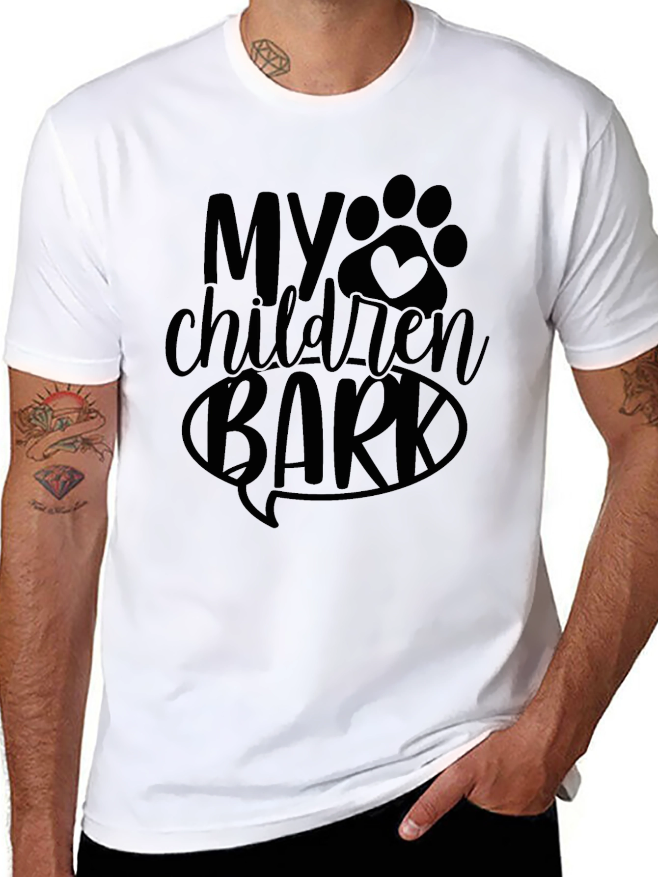 Black My Children Bark T-Shirt - Dog Lover Tee view 8