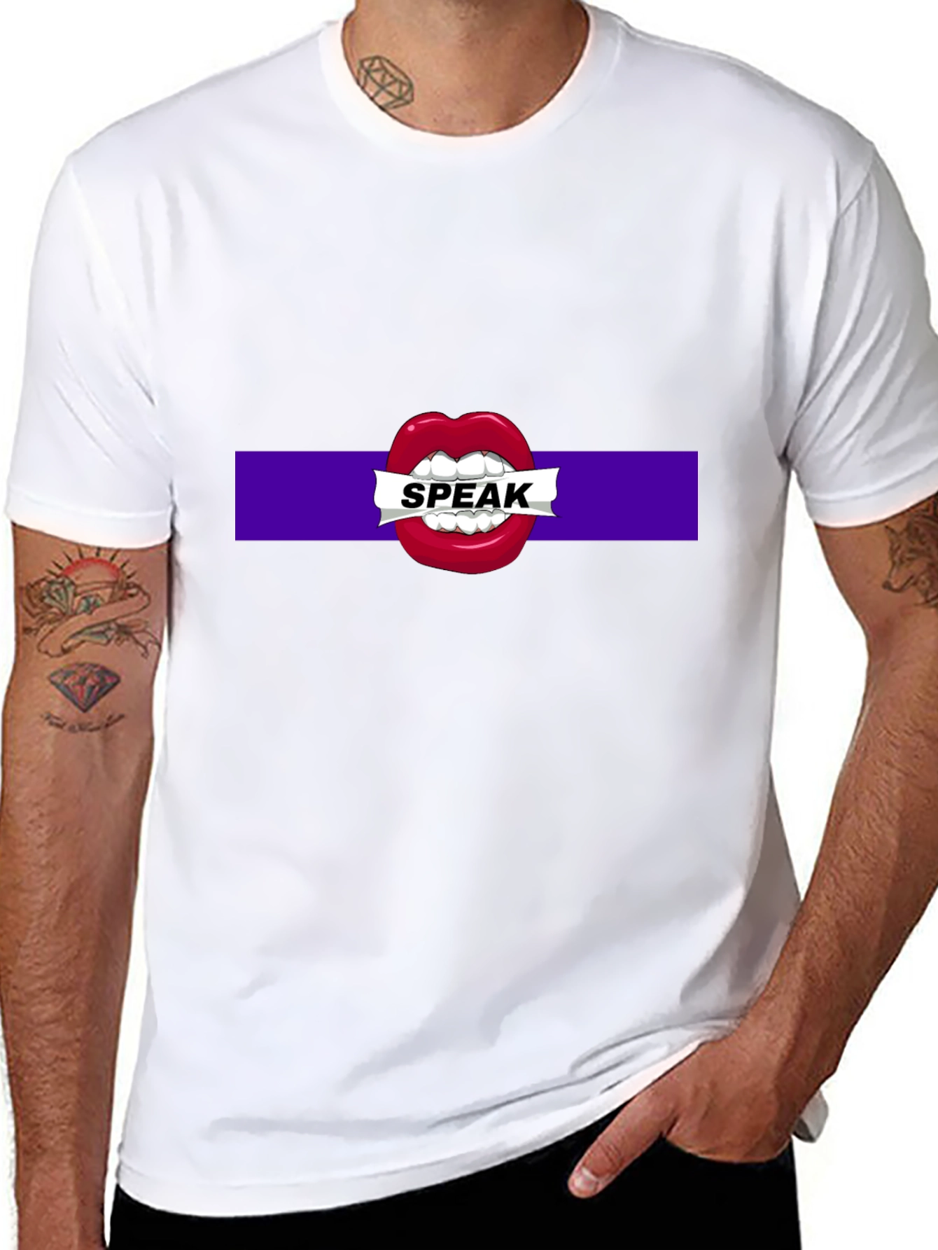 Black Speak Up Graphic Tee - Bold Expression T-Shirt view 8