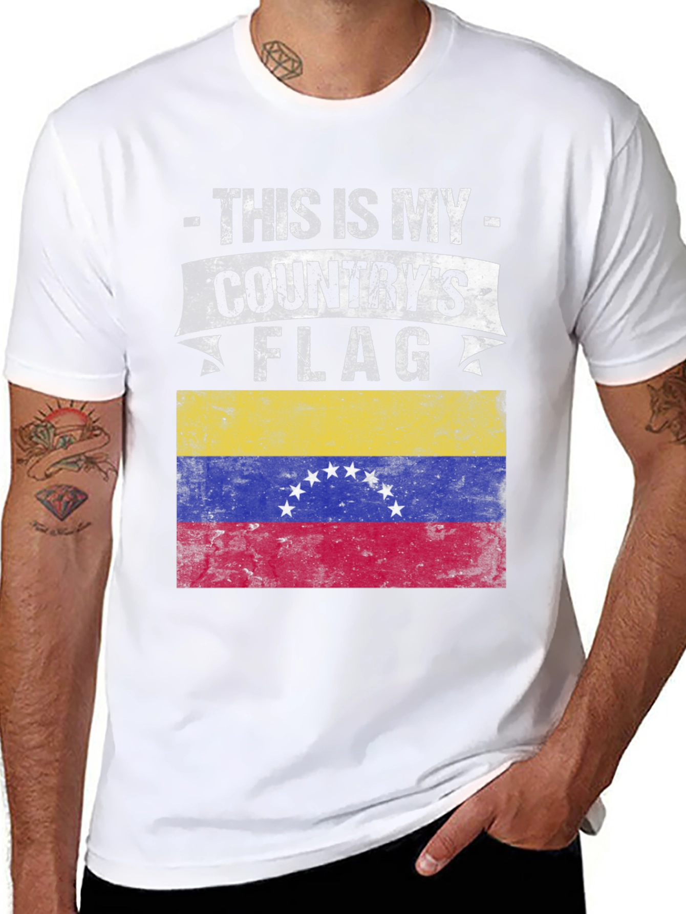 Black Venezuela Flag T-Shirt - Country Pride Tee view 8