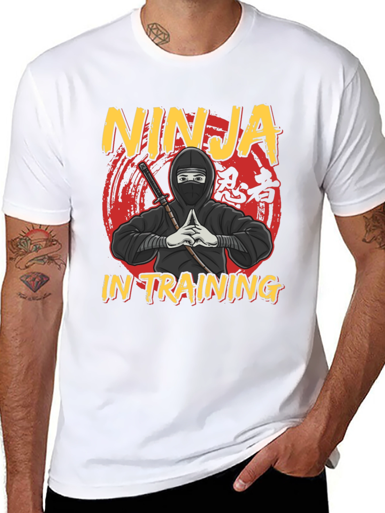 Black Ninja In Training Graphic T-Shirt view 8