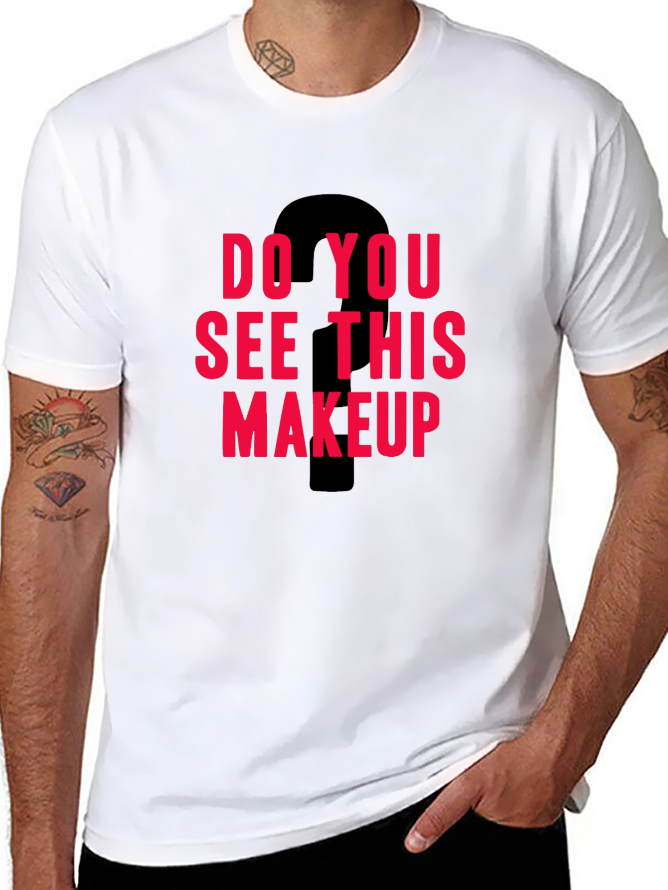 Black Do You See This Makeup Graphic Tee view 8