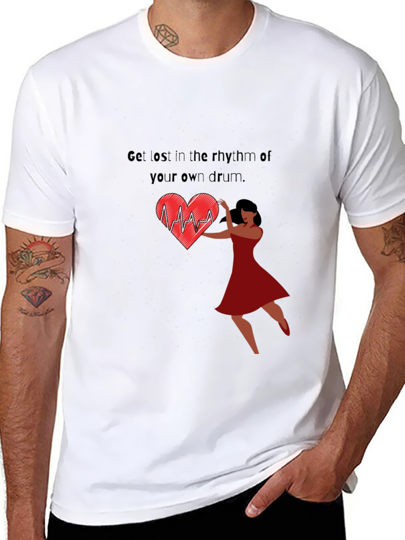 Black Rhythm of Your Own Drum T-Shirt view 8