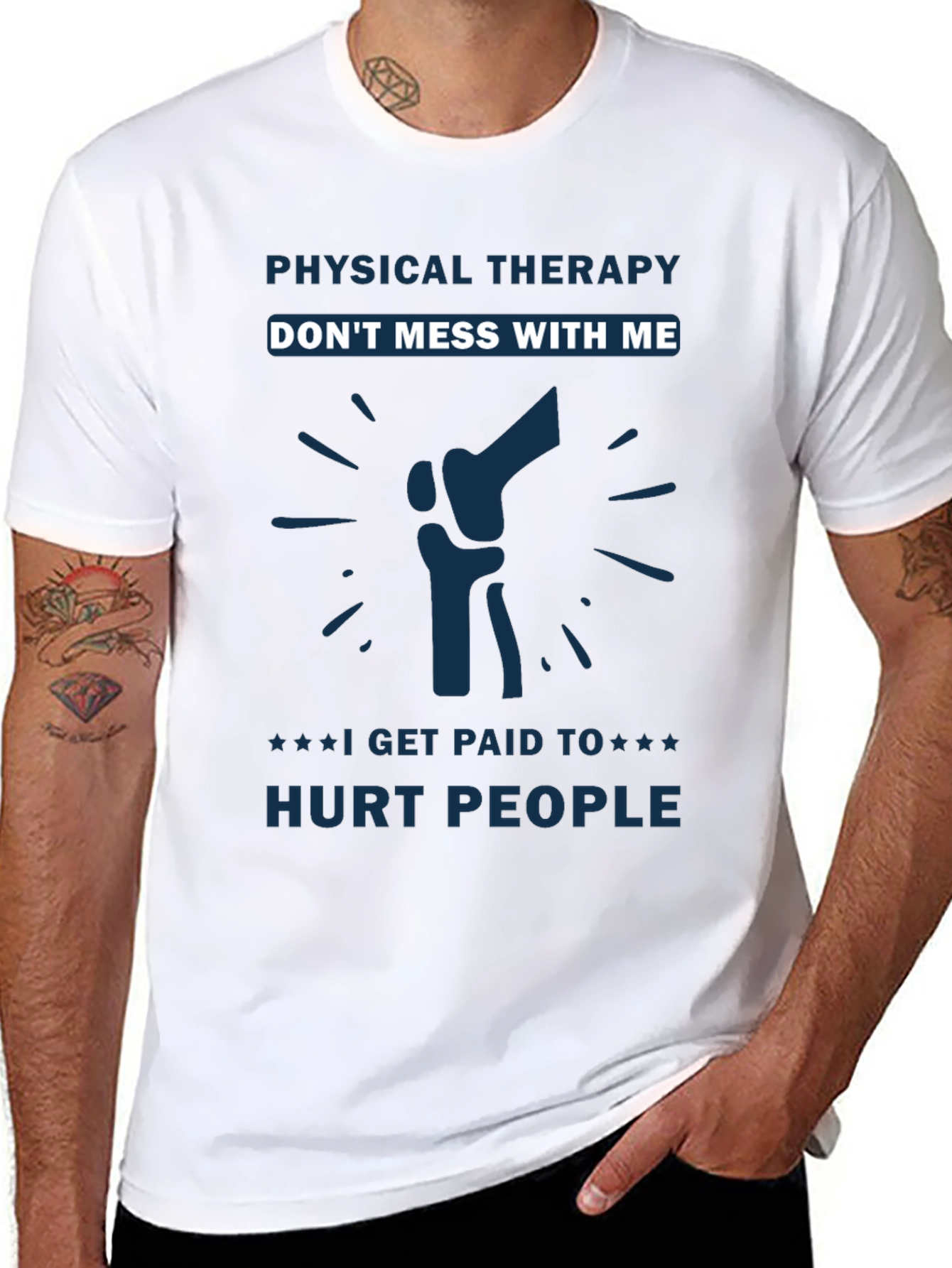 Black Physical Therapy - Don't Mess With Me T-Shirt view 8