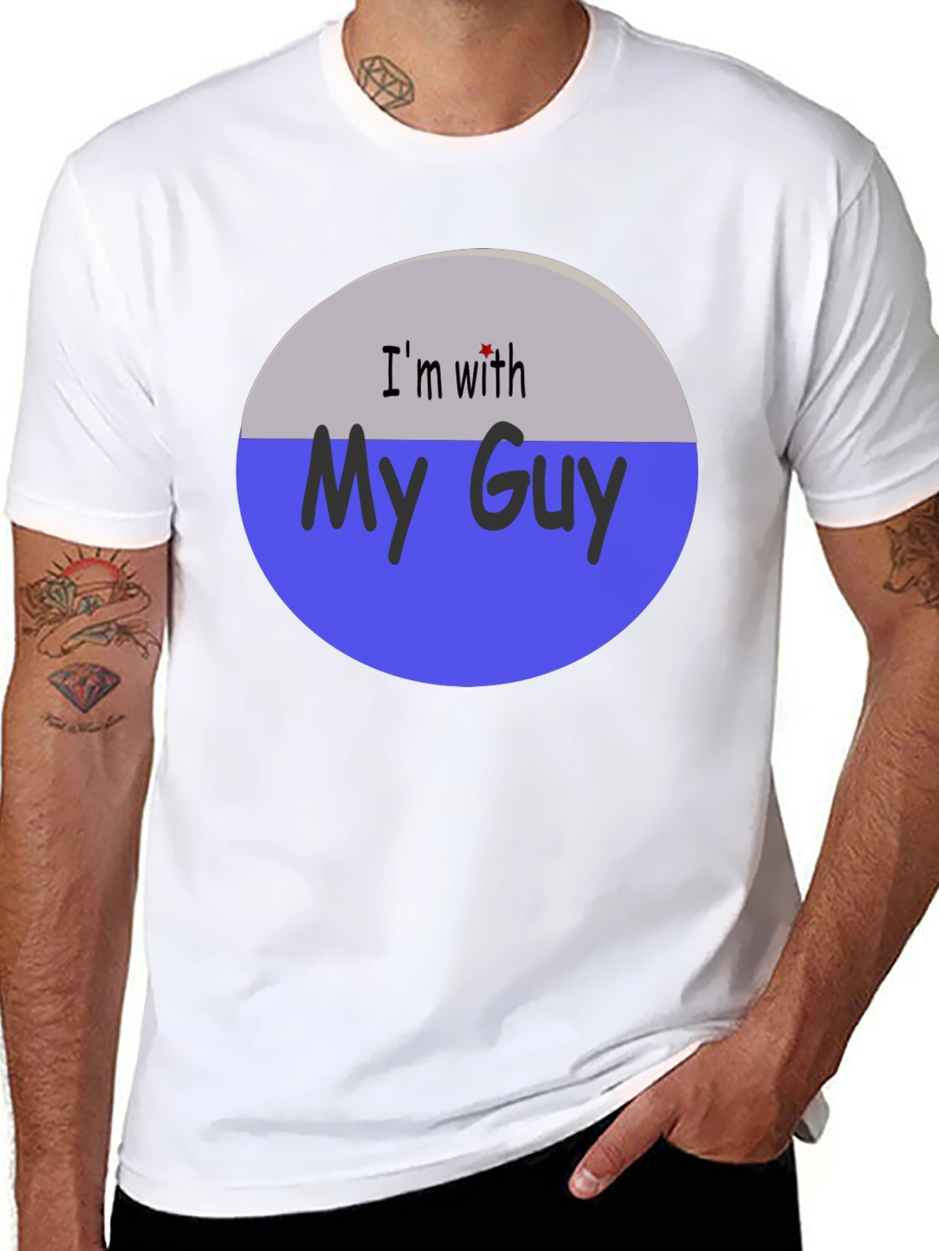 Black I'm With My Guy Graphic T-Shirt view 8