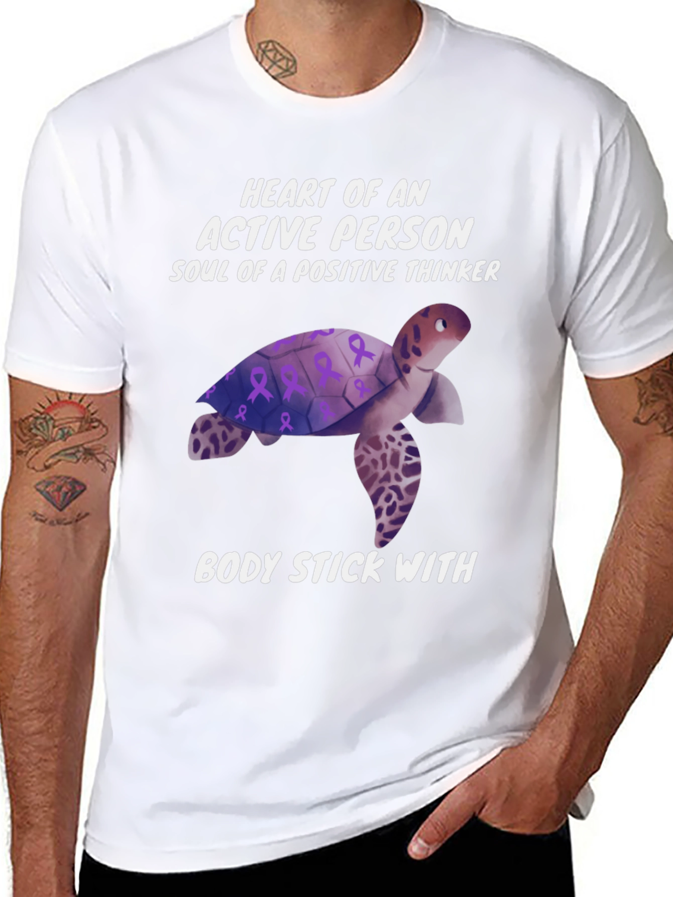 Black Turtle Positive Thinker T-Shirt view 8