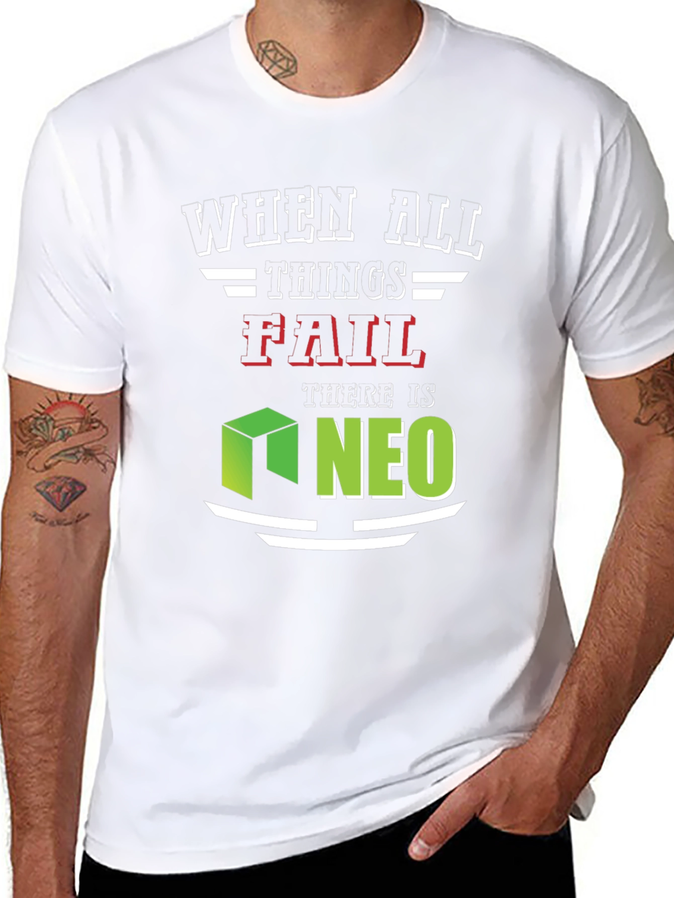 Black When All Things Fail NEO T-Shirt view 8