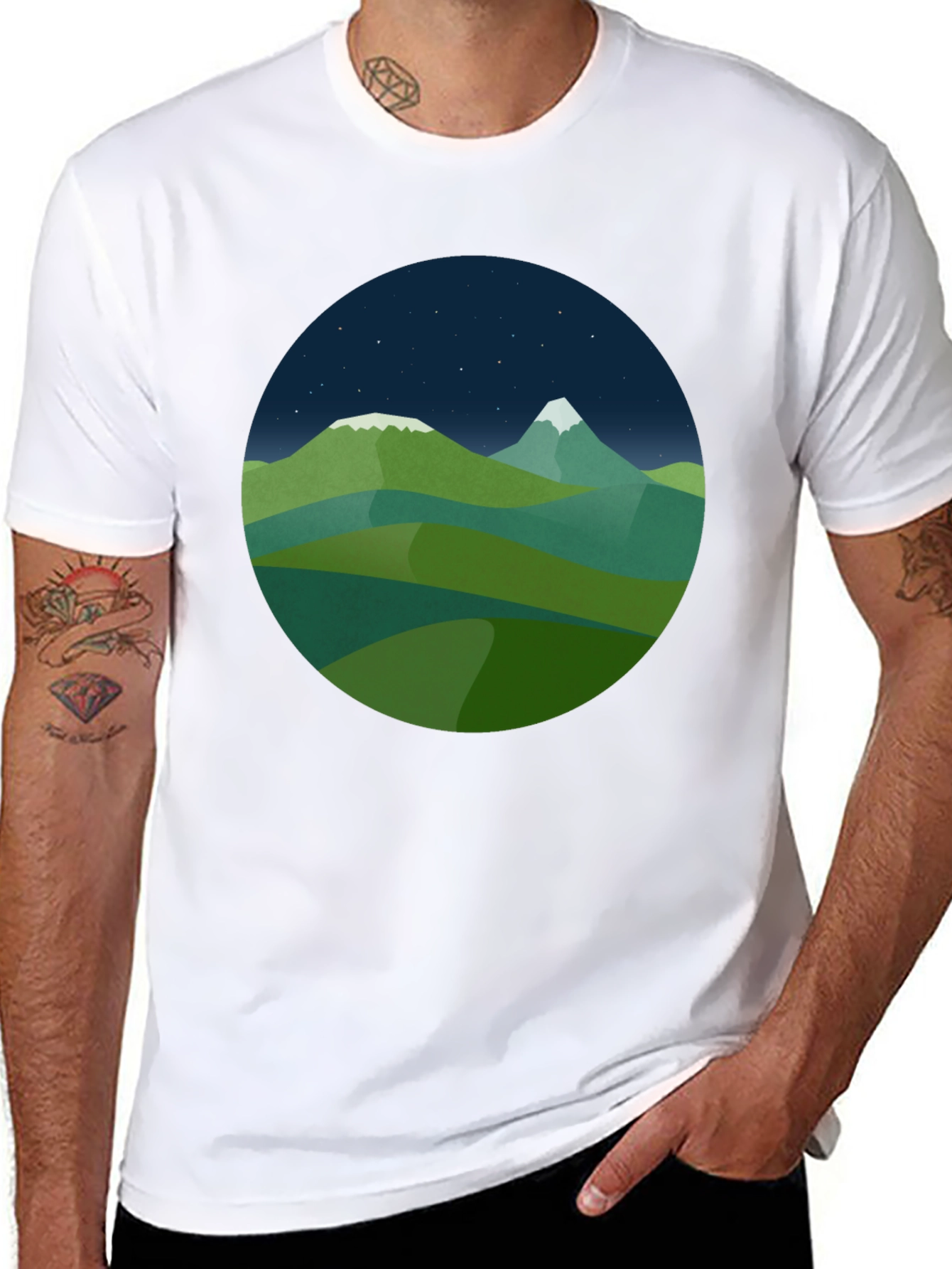 Black Mountain Vista Graphic Tee - Black Cotton Blend view 8