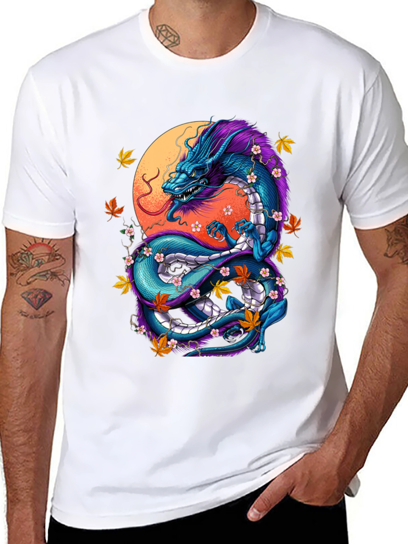 Black Dragon Graphic Tee - Mystical Design view 8