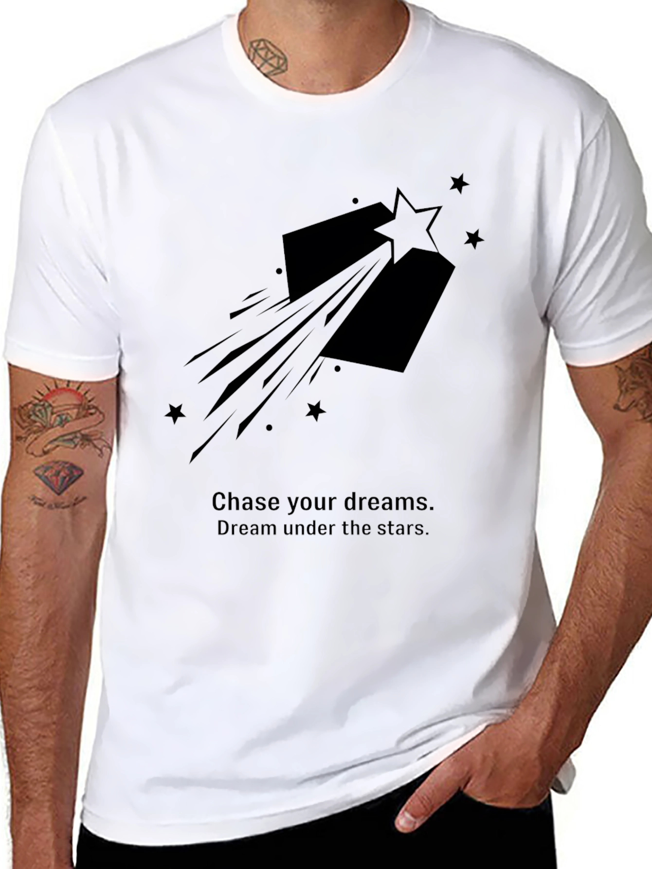 Black Chase Your Dreams Graphic T-Shirt - Black view 8