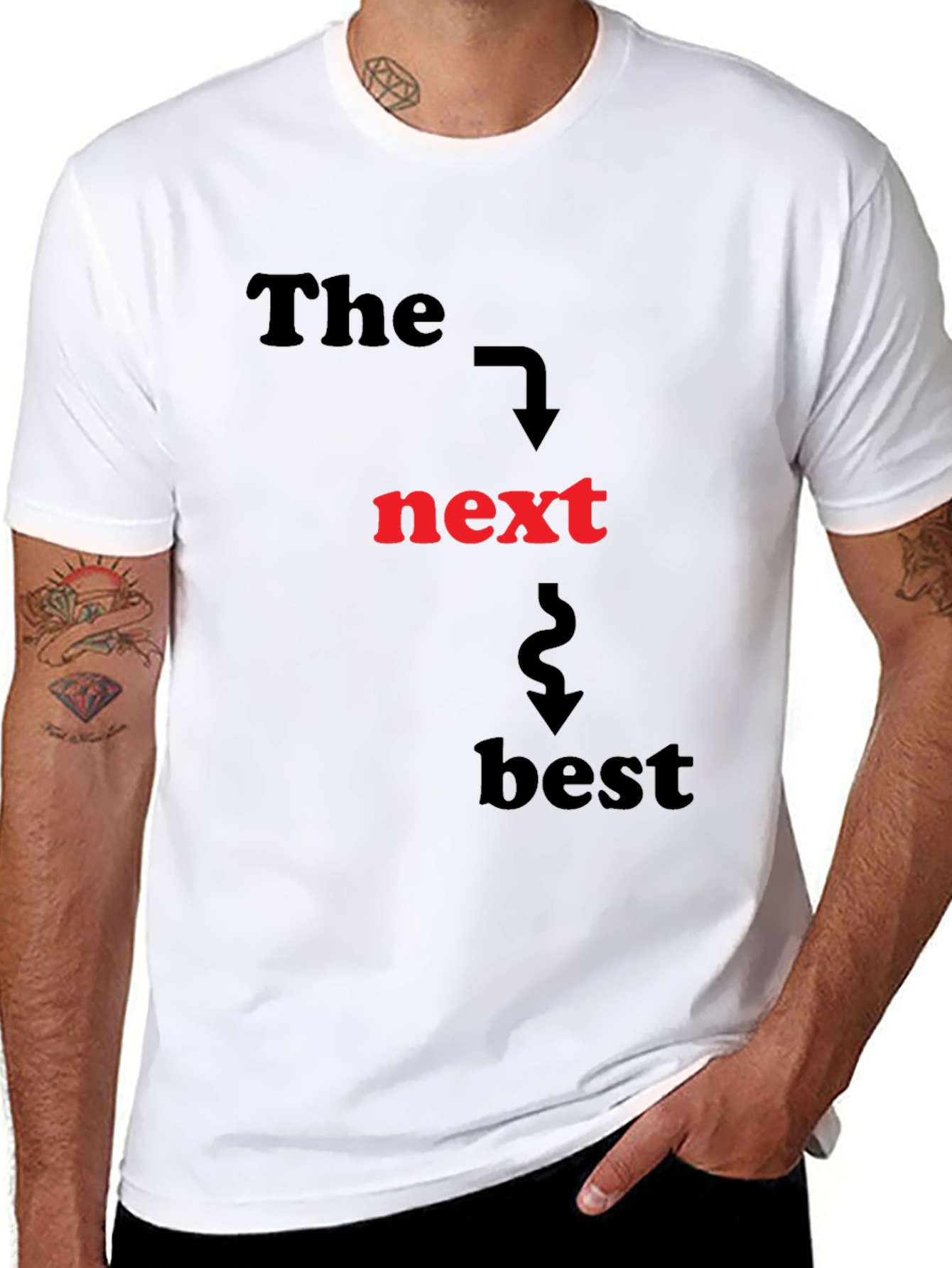 Black The Next Best T-Shirt - Funny Graphic Tee view 8