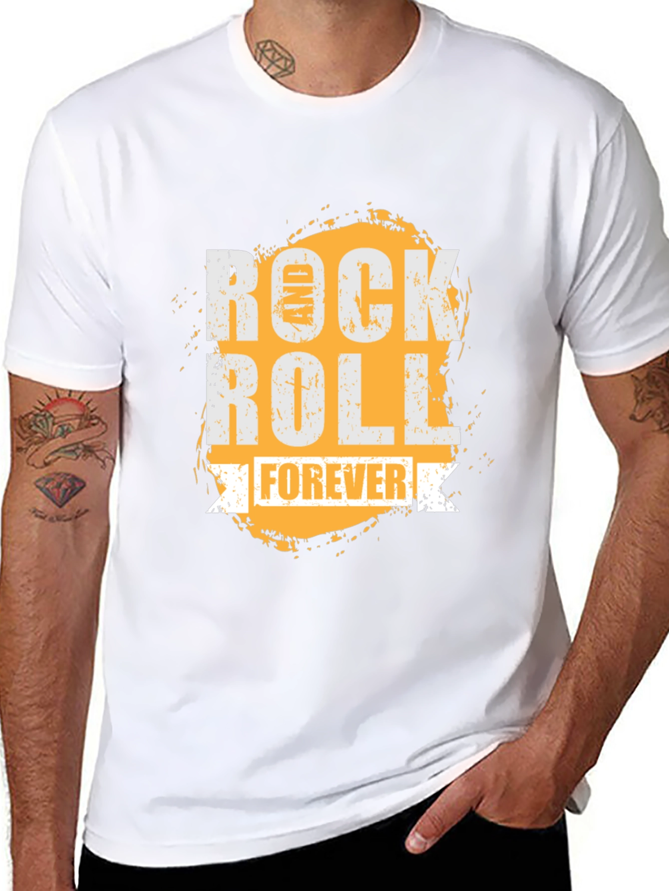 Black Rock and Roll Forever Graphic T-Shirt view 8