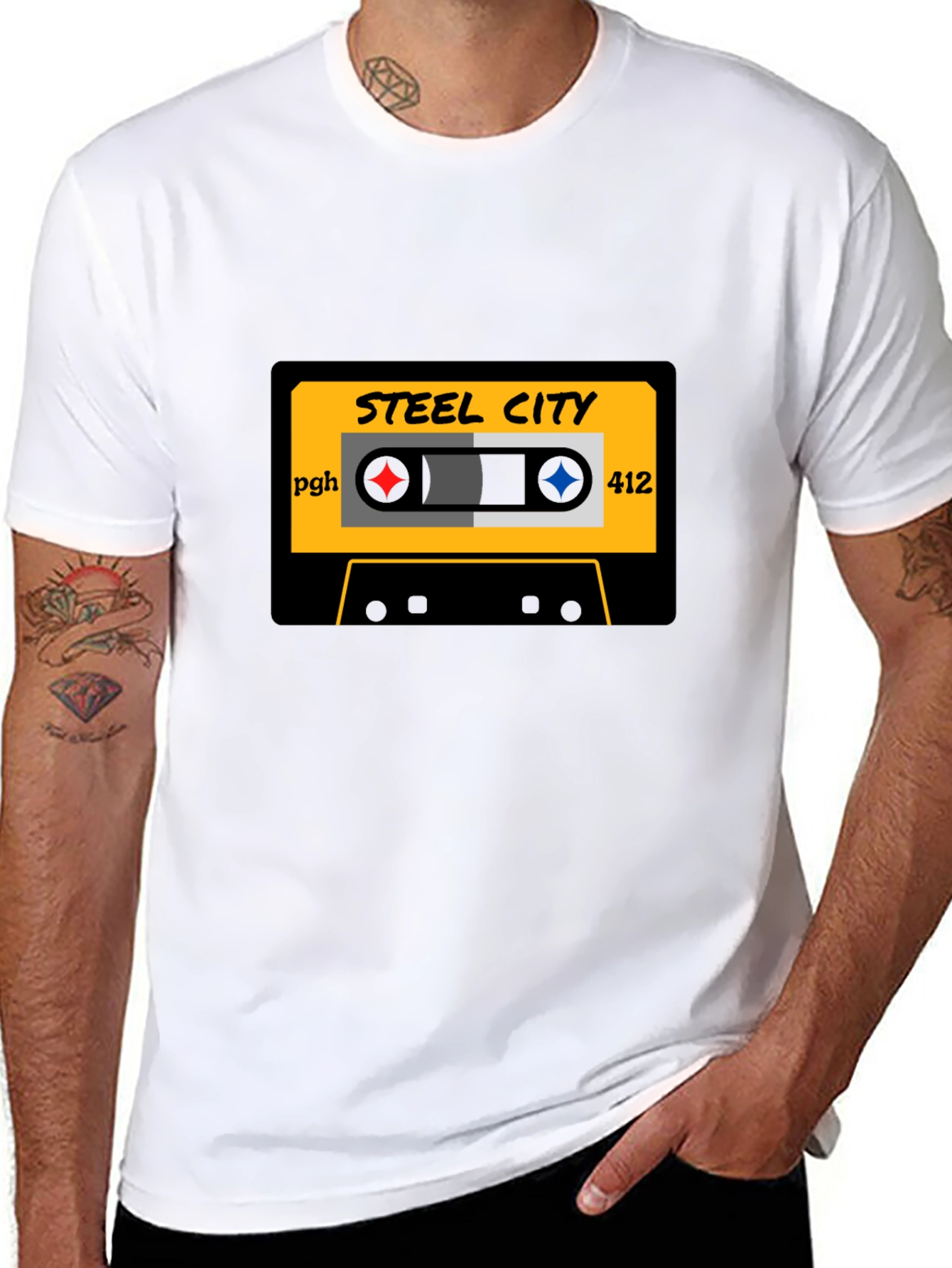 Steel City Cassette Tape Graphic Tee - 8