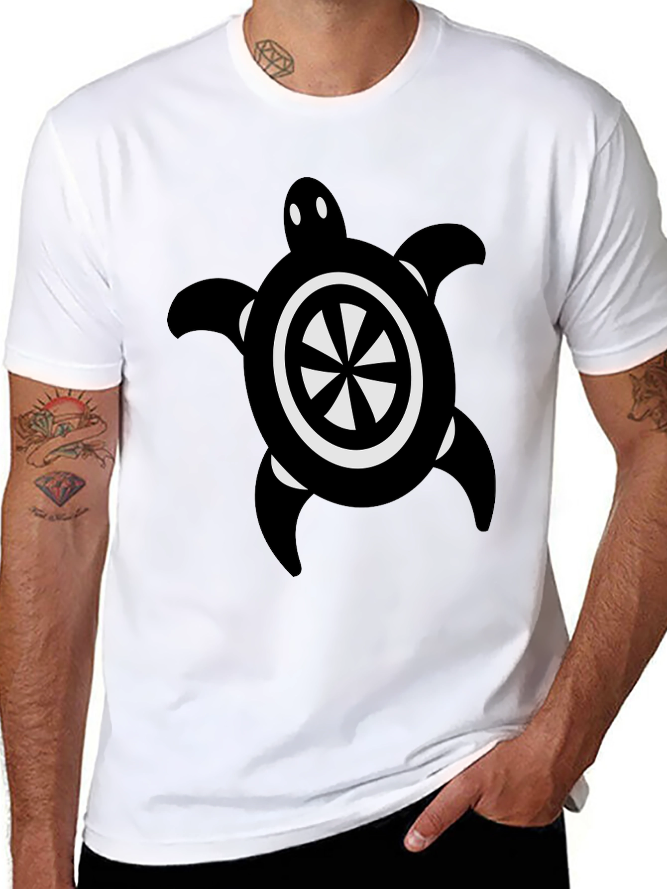 Black Black Turtle Graphic Tee view 8