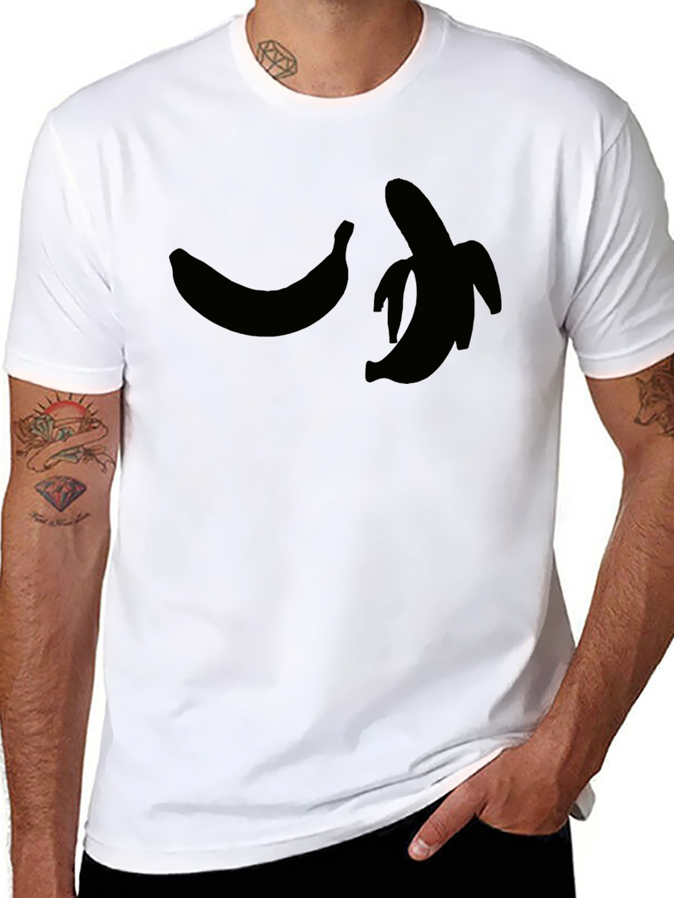 Black Banana Graphic Black T-Shirt view 8