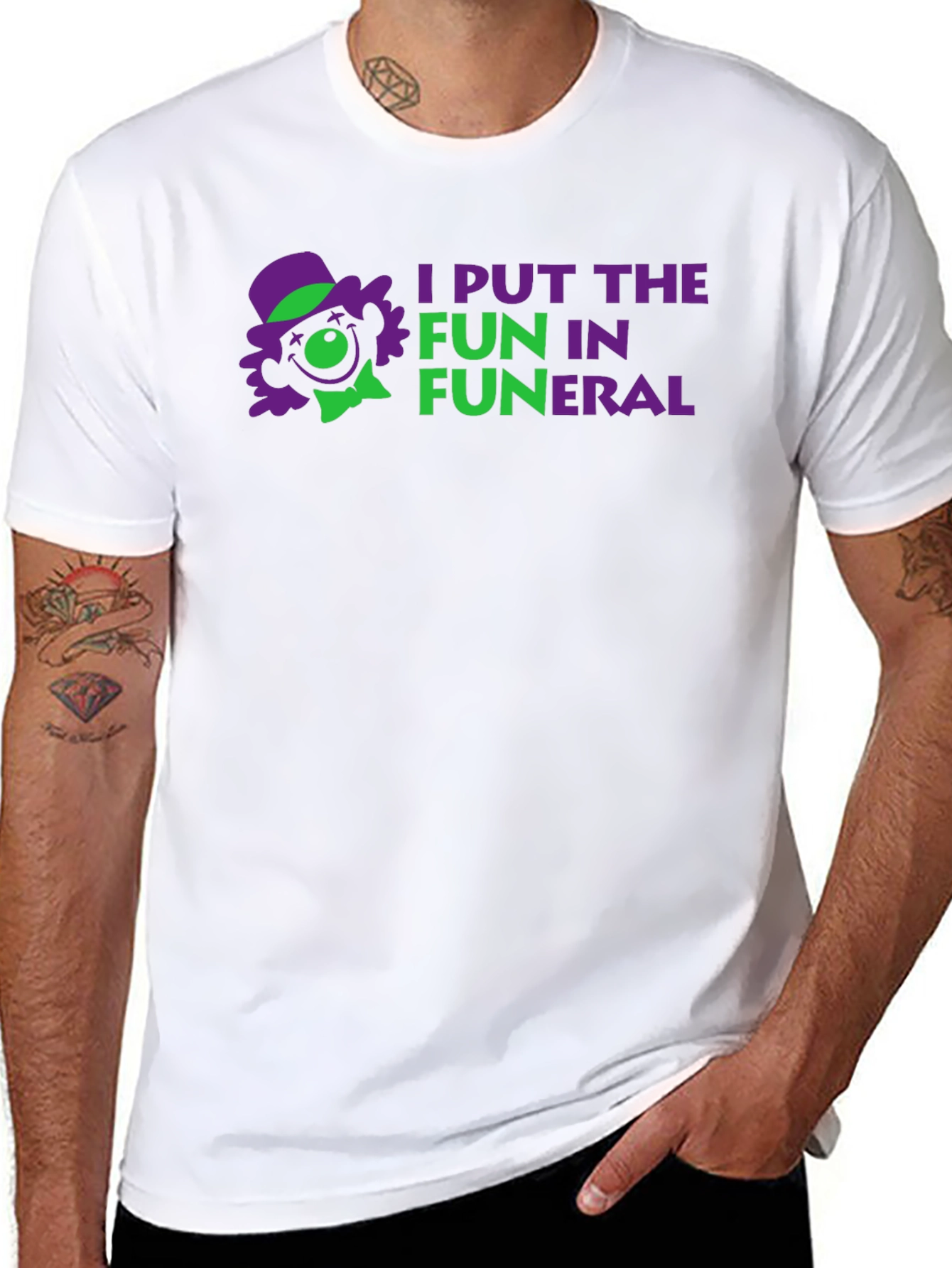 Black I Put the Fun in Funeral Black T-Shirt view 8