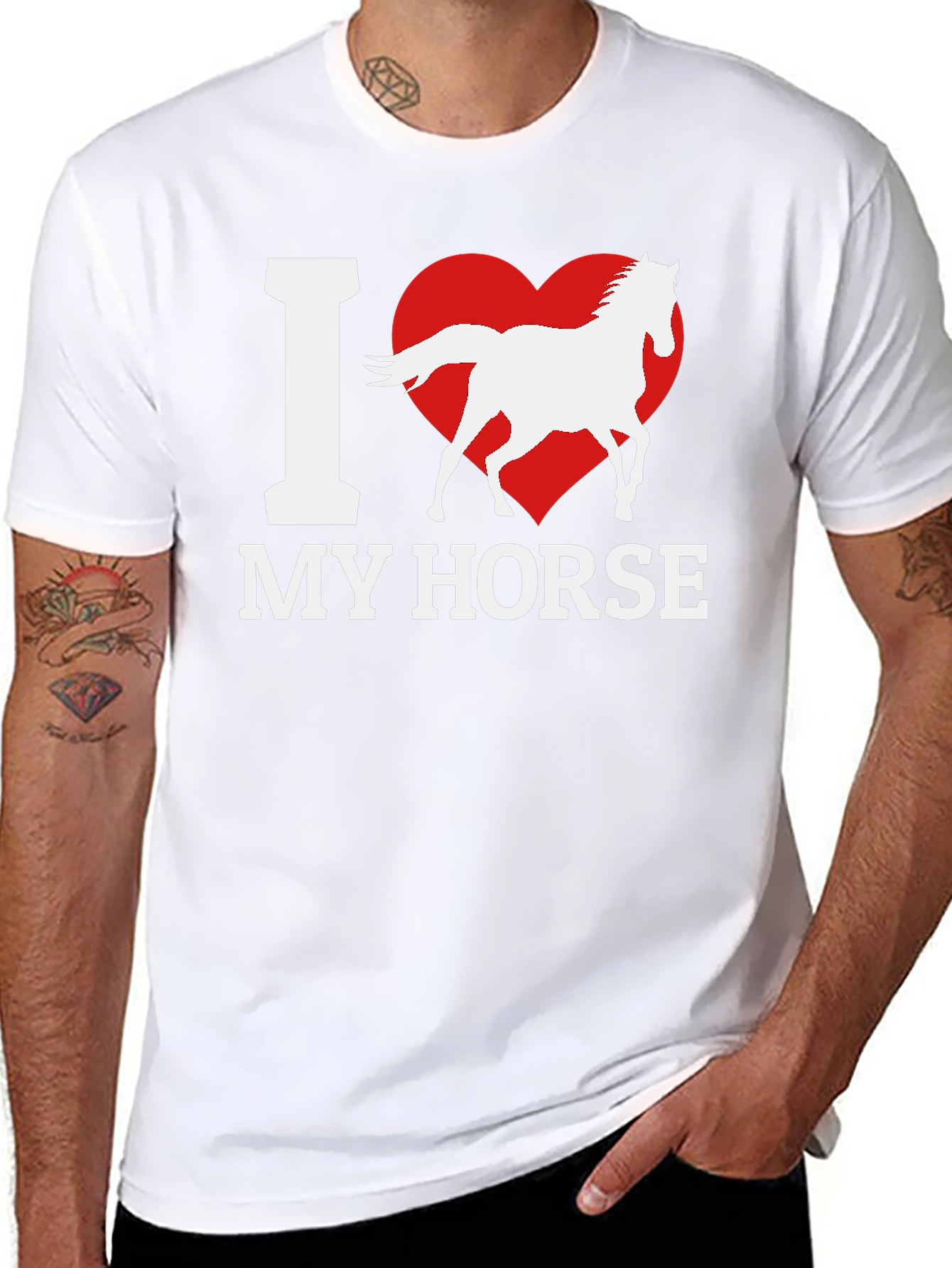 Black I Heart My Horse T-Shirt - Stylish Equestrian Tee view 8