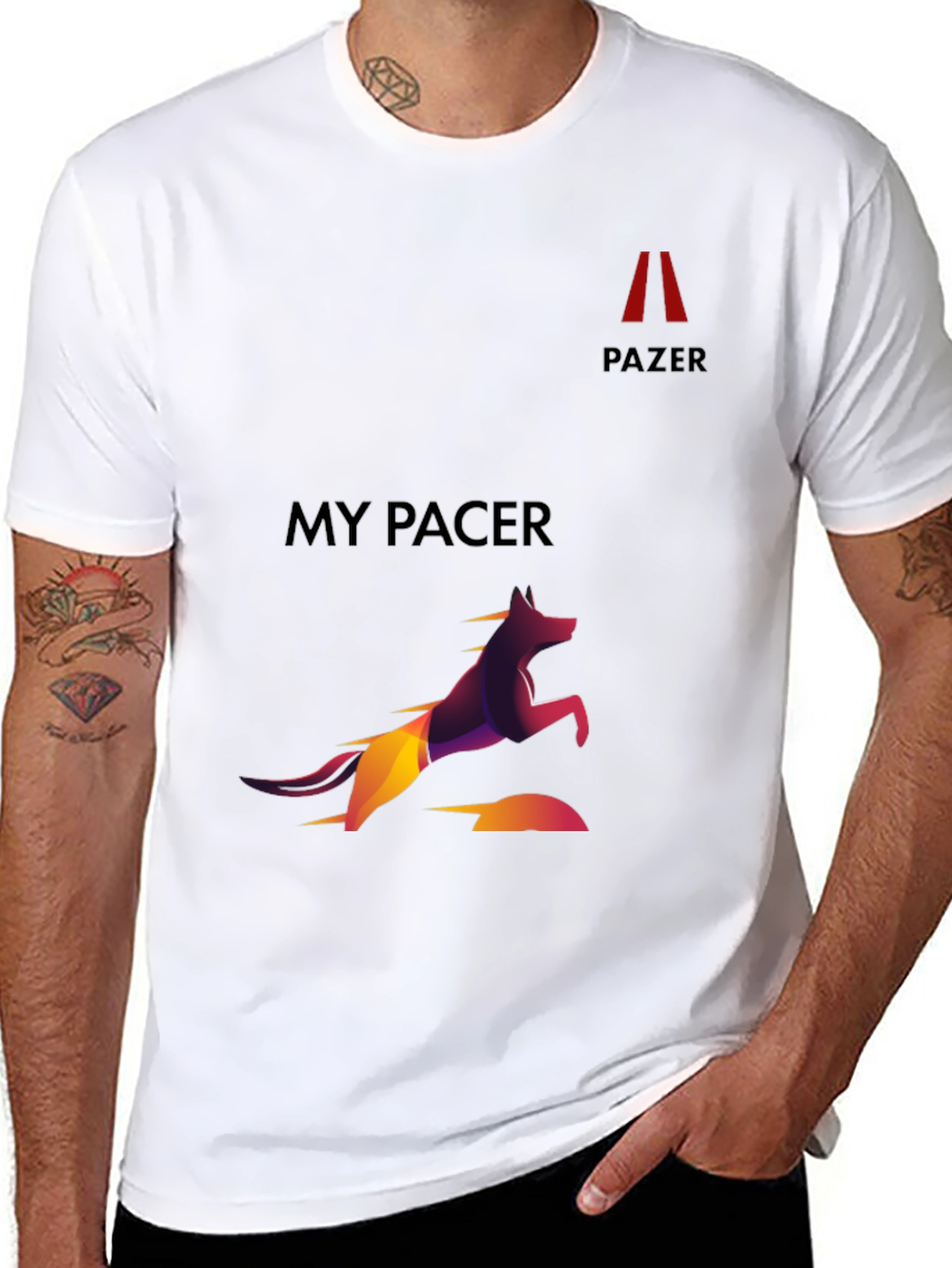 Black My Pacer Graphic Tee - Black Cotton Blend view 8