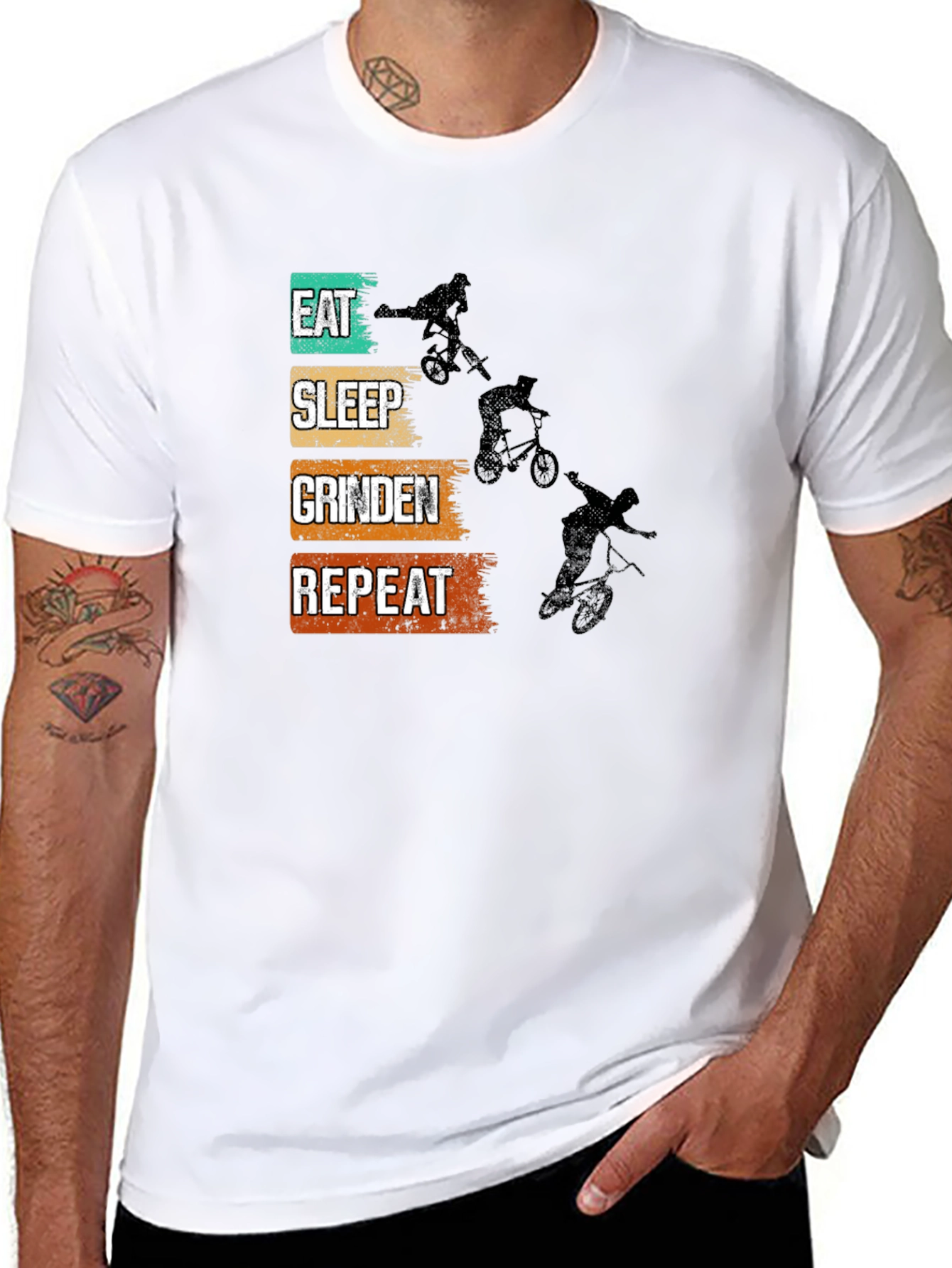 Eat Sleep Grinden Repeat BMX T-Shirt - 8