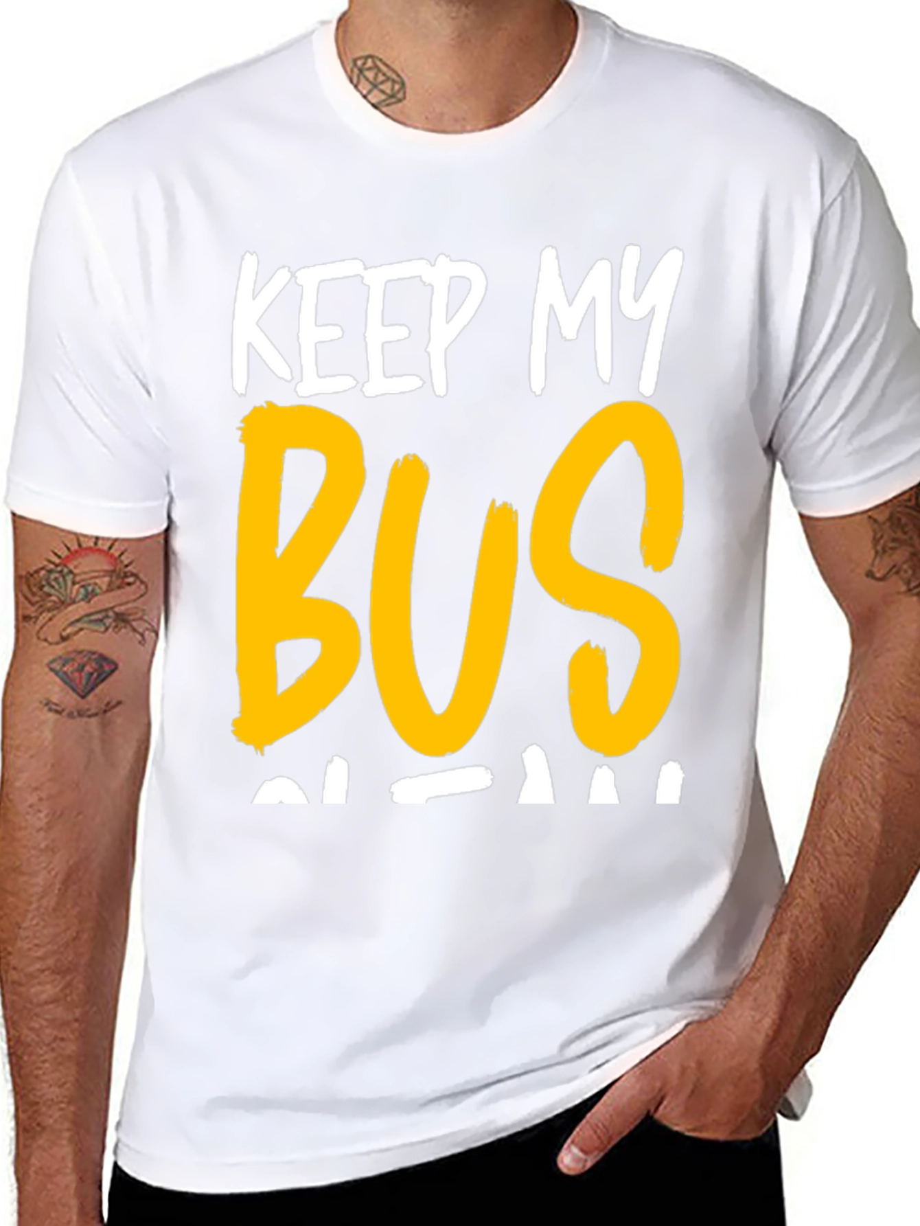 Black Keep My Bus Clean Graphic Tee view 8