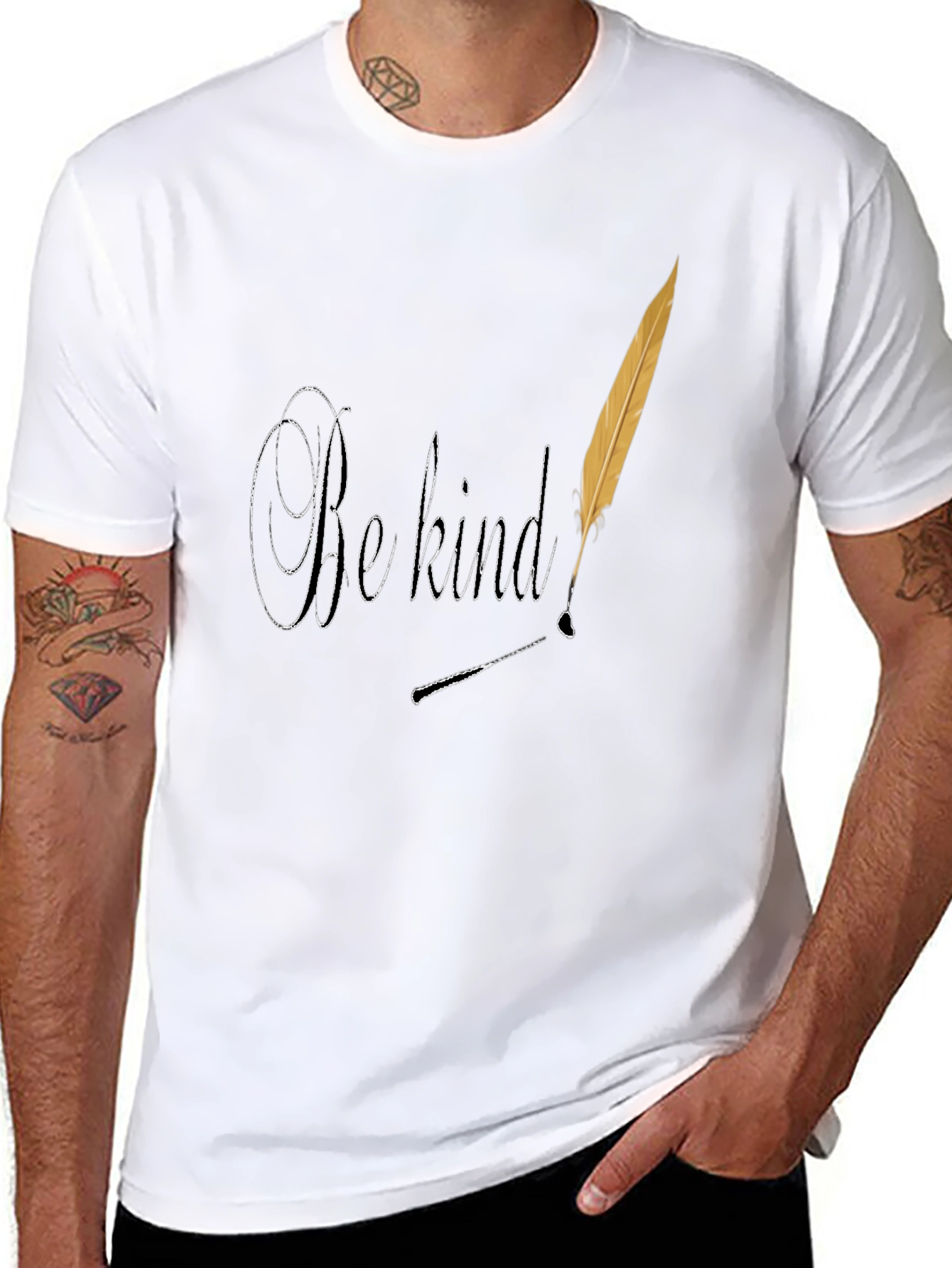 Black Be Kind T-Shirt - Stylish Inspirational Tee view 8