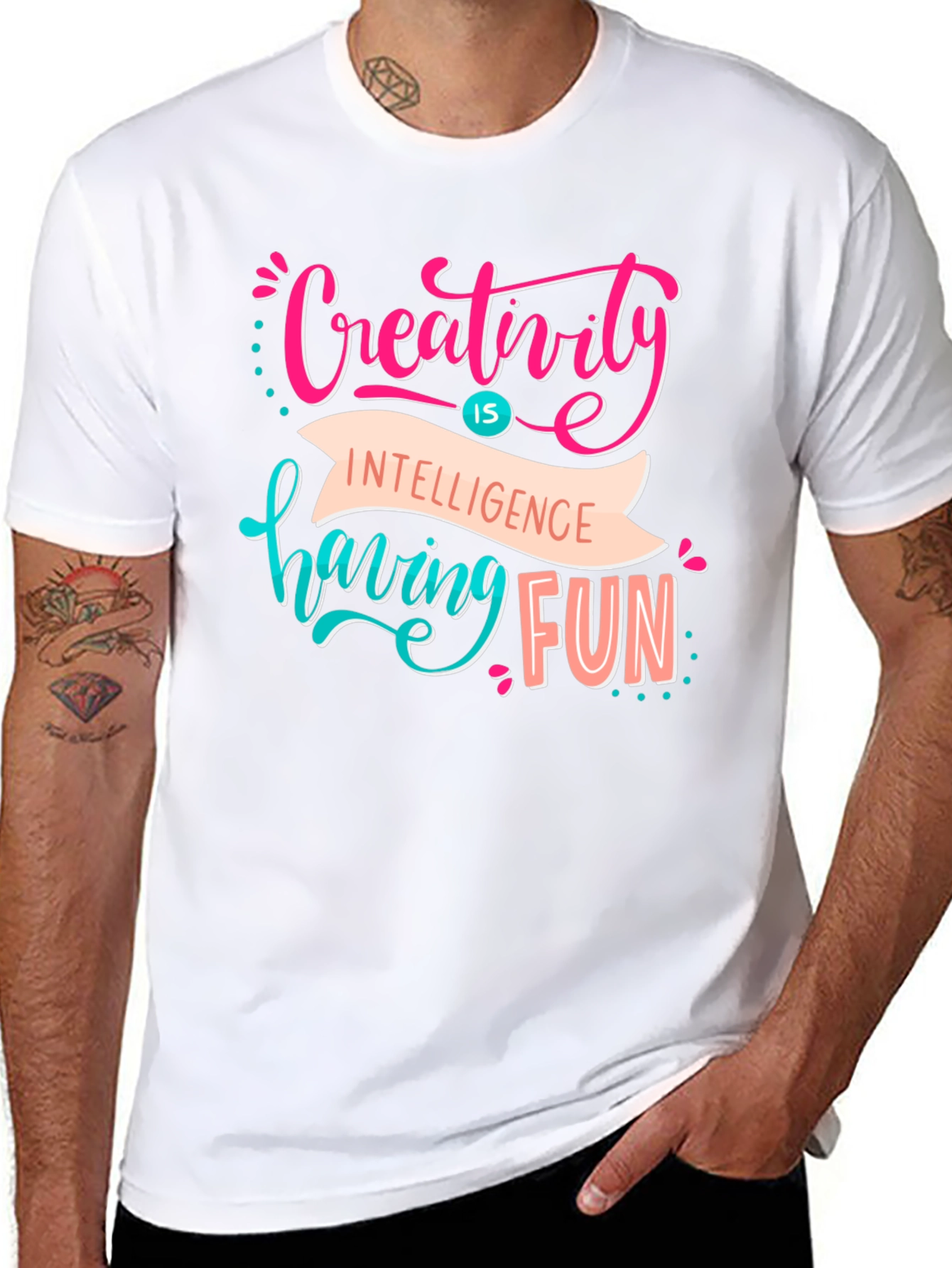Black Creativity T-Shirt - Fun, Stylish Design view 8