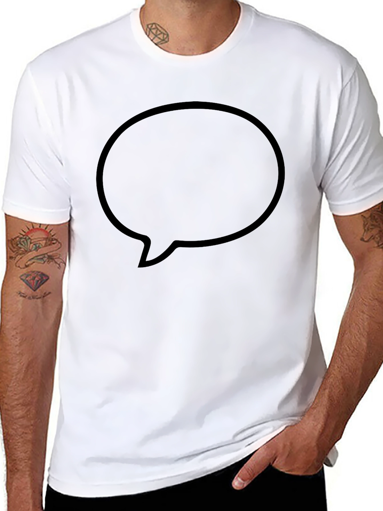 Black Black Graphic Tee - Speech Bubble view 8