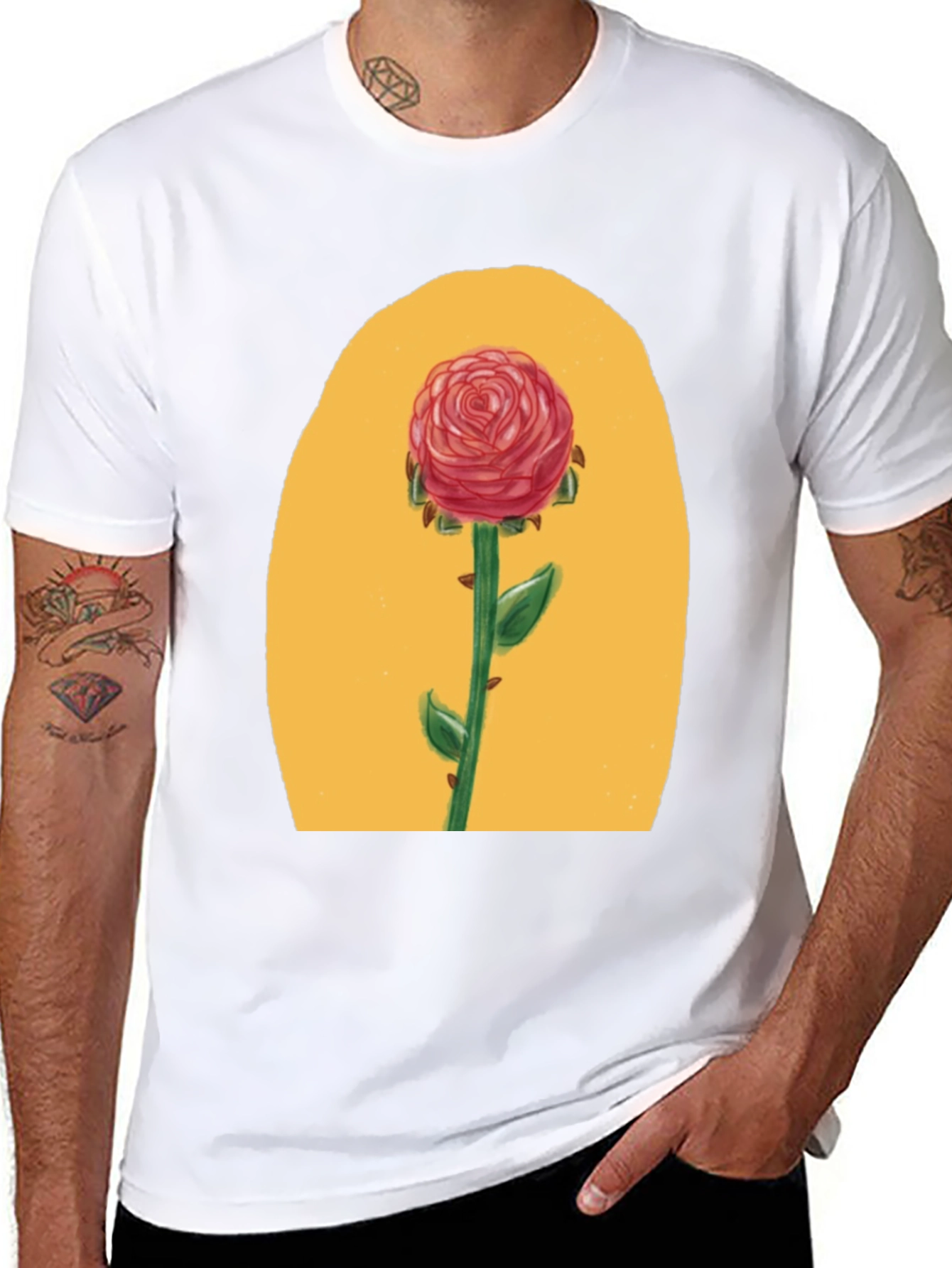 Black Rose Graphic Tee - Beauty & Beast Inspired view 8