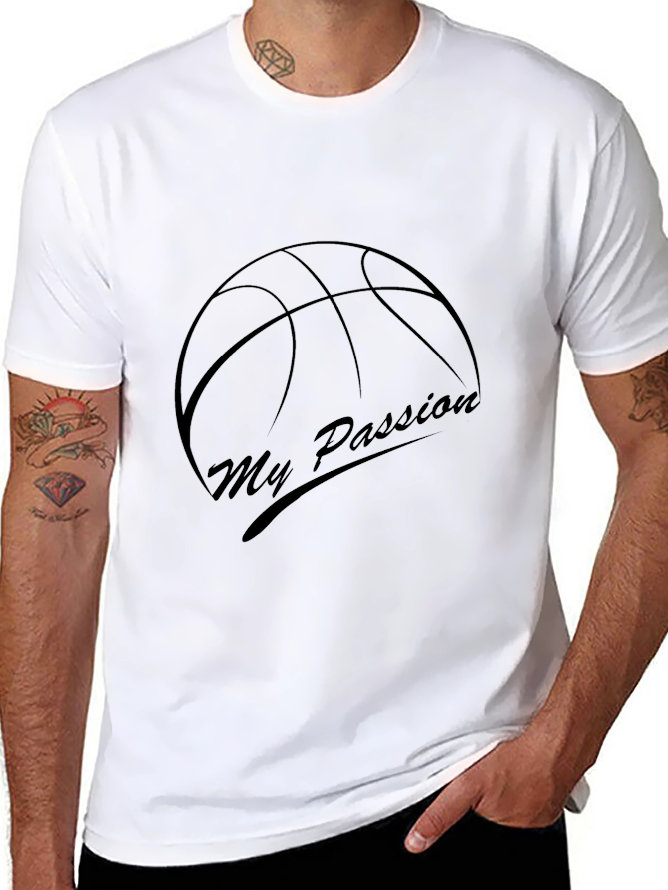 Black My Passion Basketball Graphic T-Shirt view 8