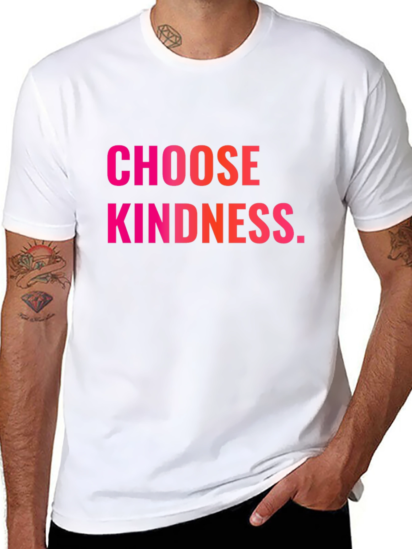 Black Choose Kindness Black Graphic T-Shirt view 8