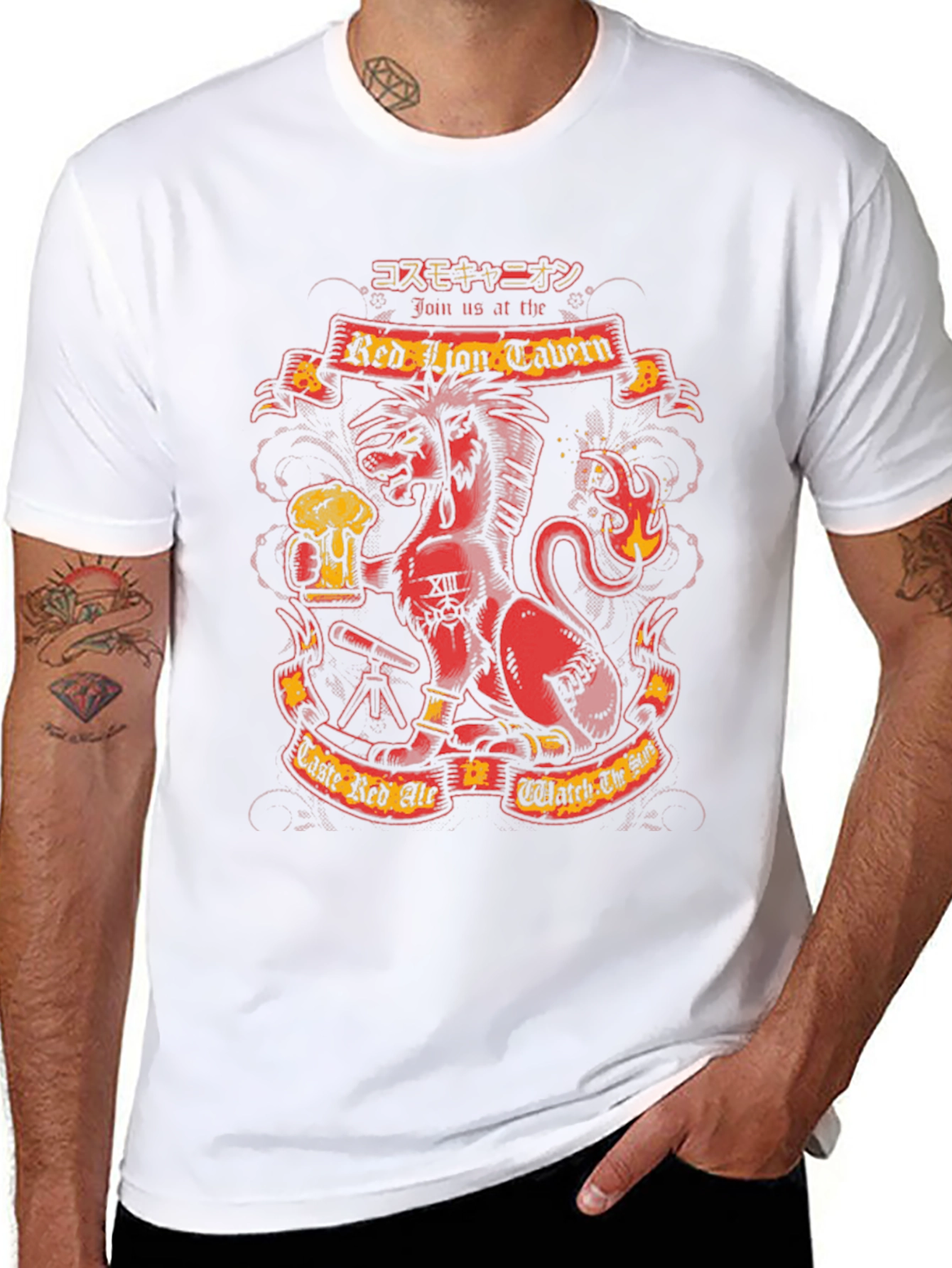 Black Red Lion Tavern Graphic Tee view 8