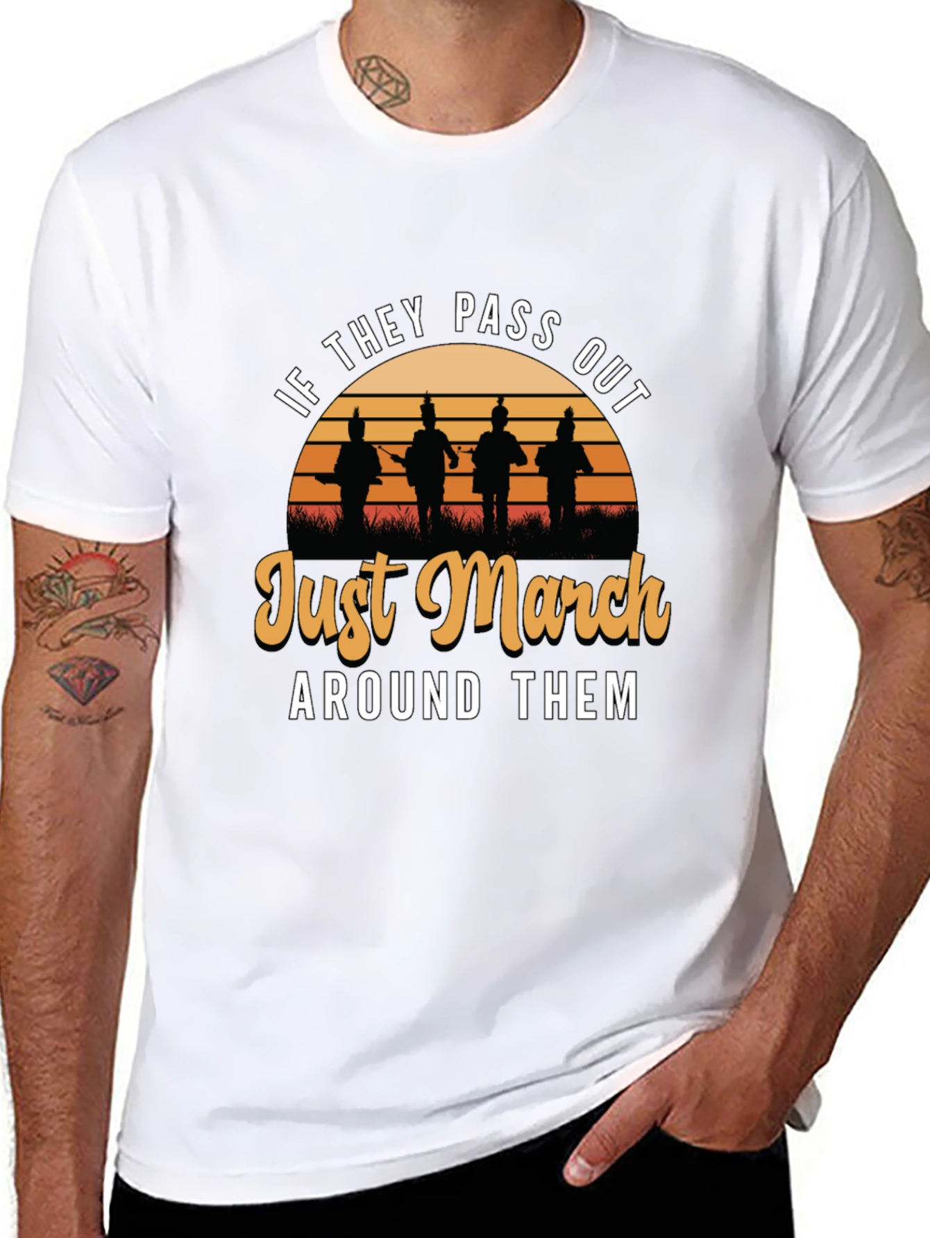 Black Just March Around Them T-Shirt view 8
