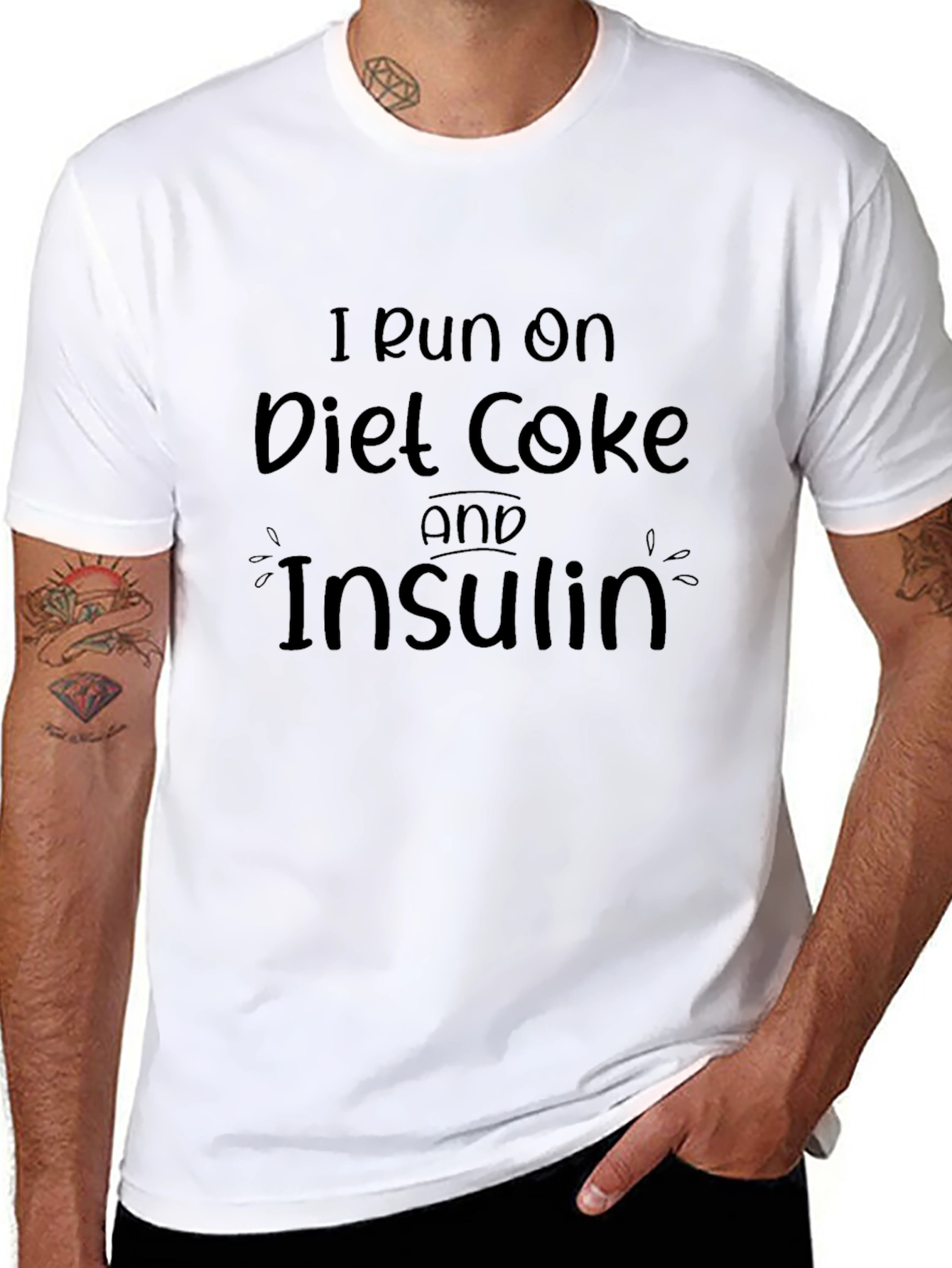 Black Diet Coke & Insulin Graphic Tee view 8