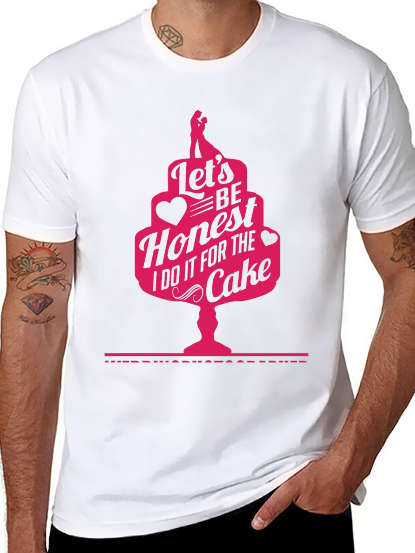 Black Let's Be Honest, I Do It For The Cake T-Shirt view 8