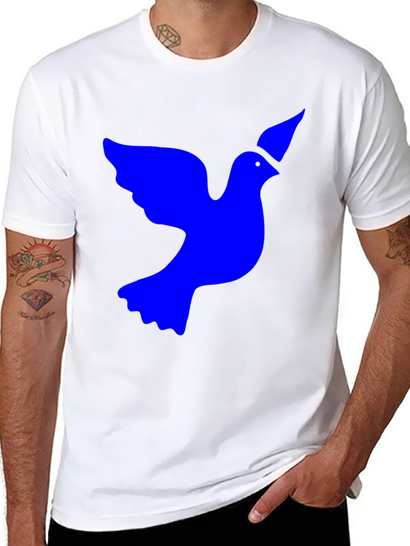 Black Dove Graphic Tee - Black Cotton Blend view 8