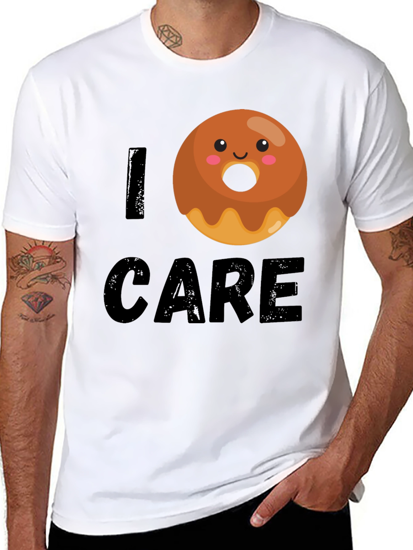 Black I Donut Care Graphic Tee view 8