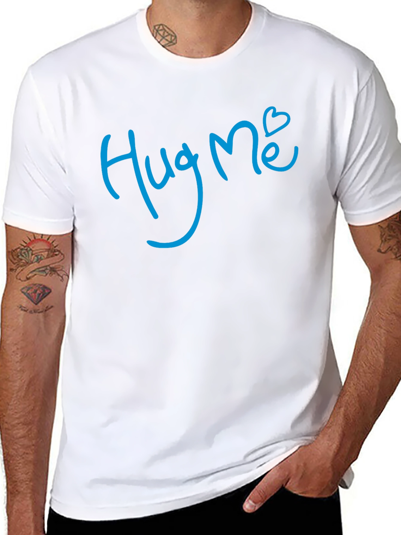 Black Hug Me T-Shirt: Cute & Comfy Unisex Tee view 8