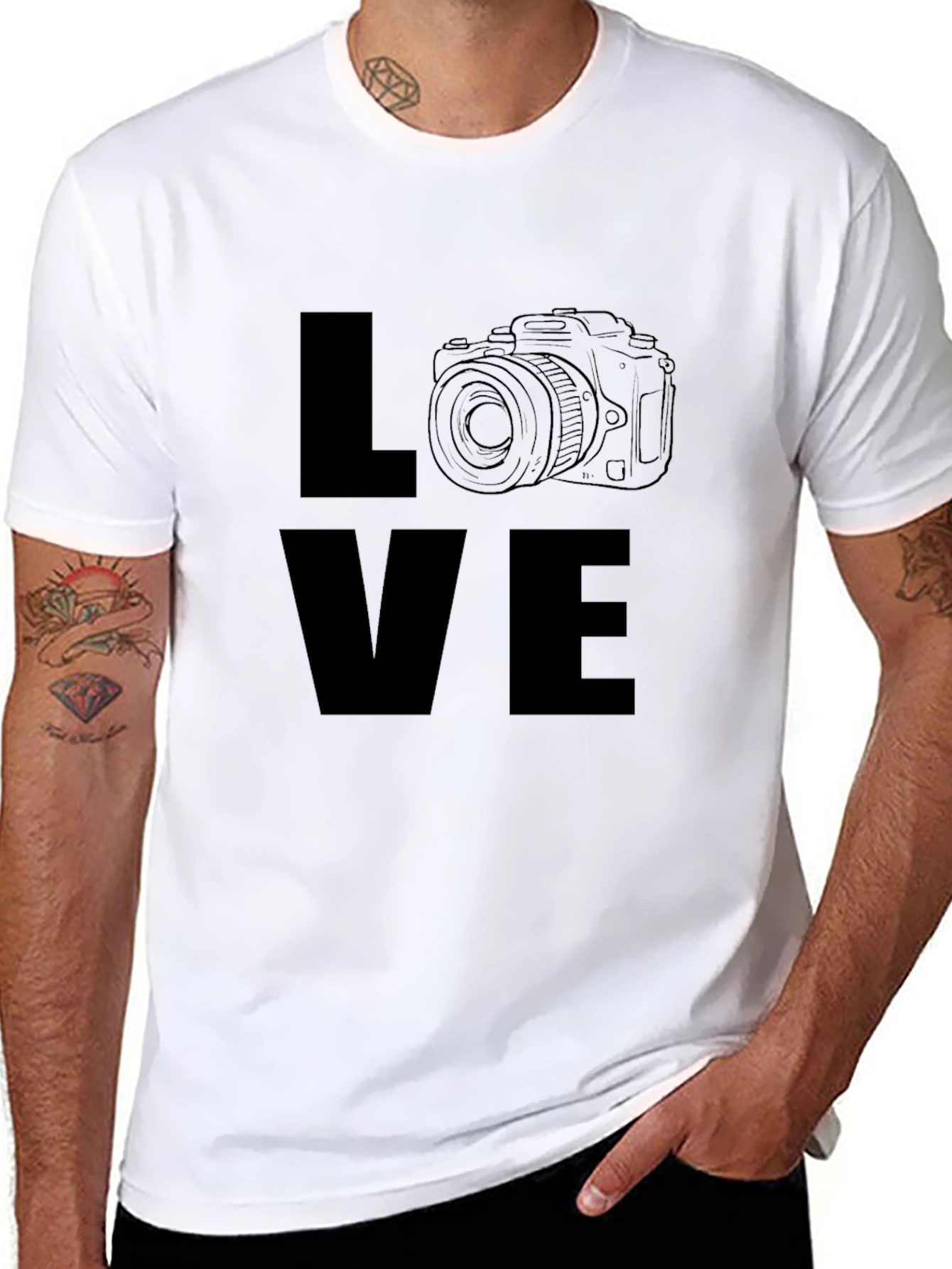 Black Love Photography Black Graphic T-Shirt view 8