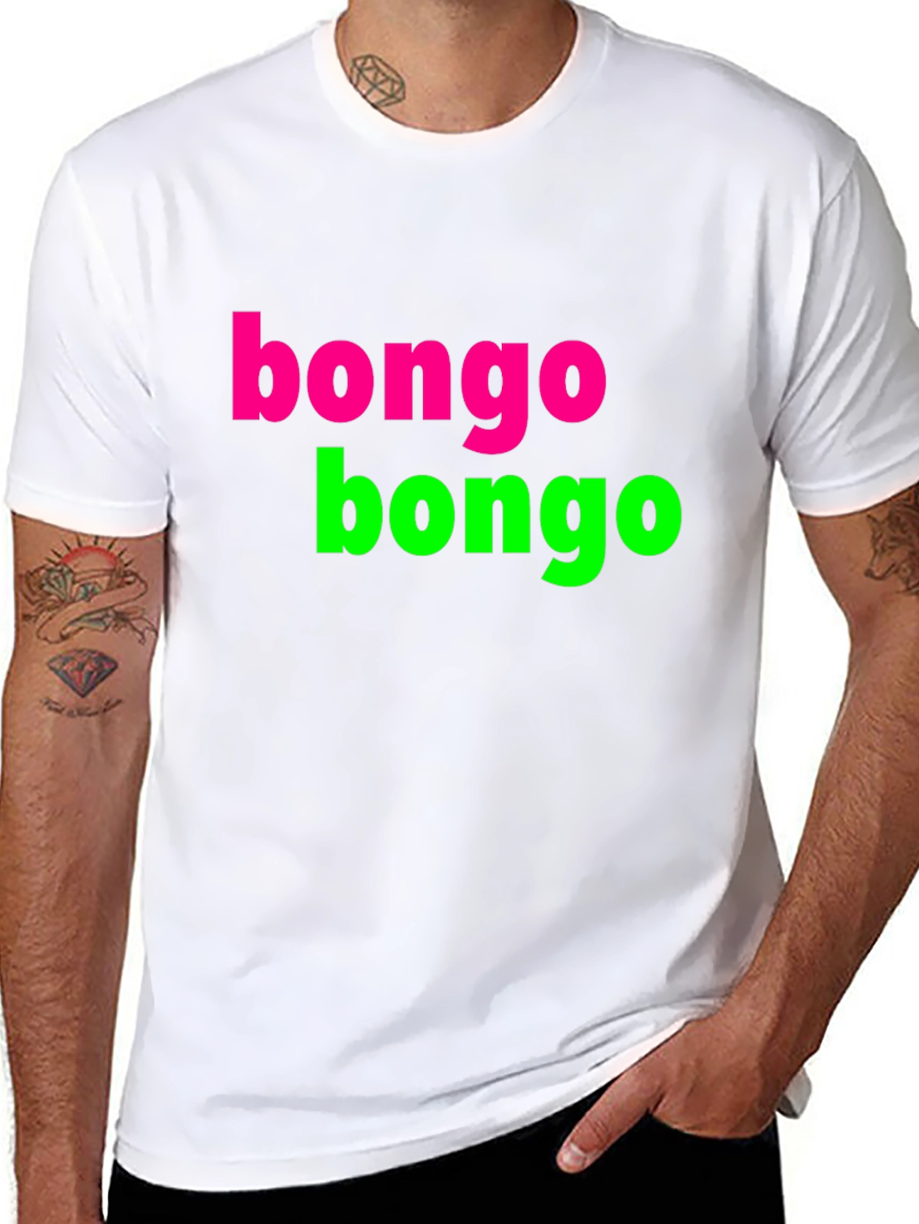 Black Bongo Bongo T-Shirt - Funky Retro Design view 8