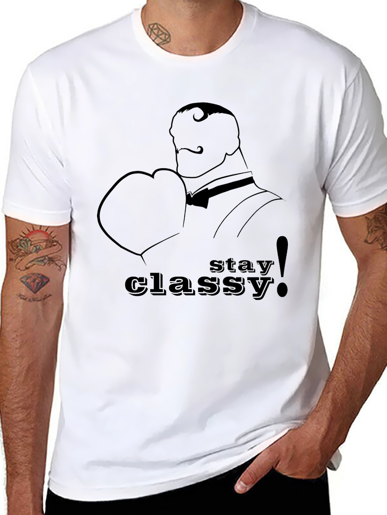 Black Stay Classy Black T-Shirt view 8