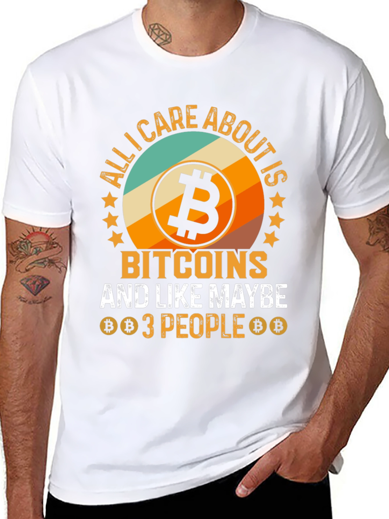Black Bitcoin T-Shirt - Crypto Lover Tee view 8