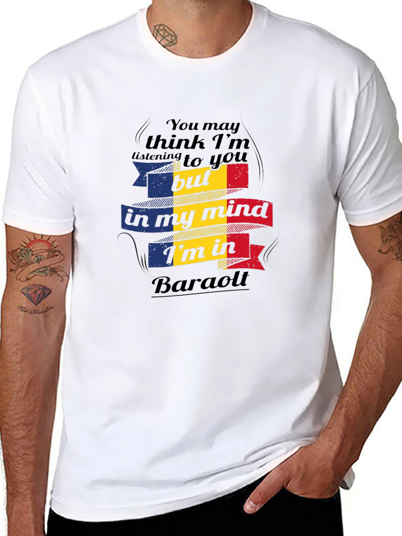 Black Baraolt Mind T-Shirt - Romania Flag Tee view 8