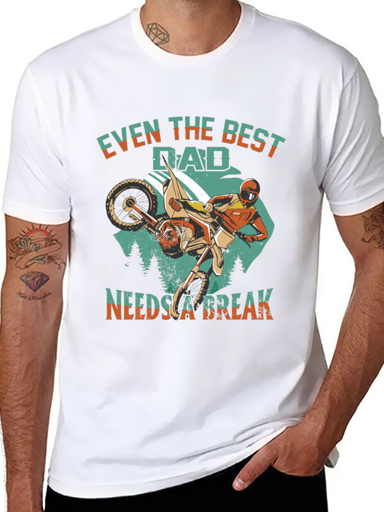 Black Best Dad Needs a Break T-Shirt view 8